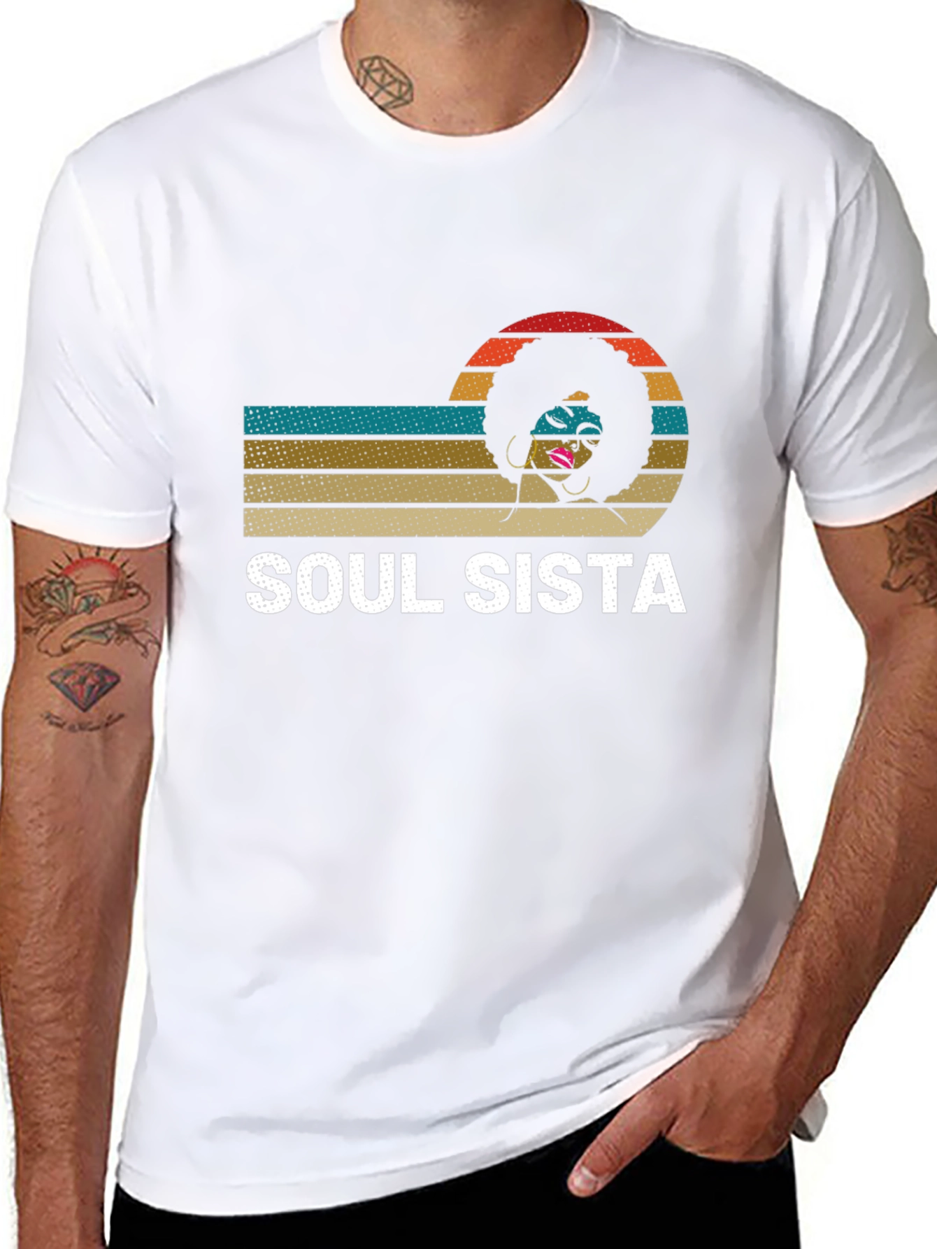 Soul Sista Afro Womens Graphic T-Shirt
