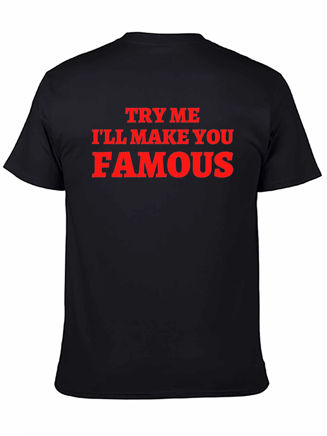 Funny Try Me Ill Make You Famous Graphic T-Shirt