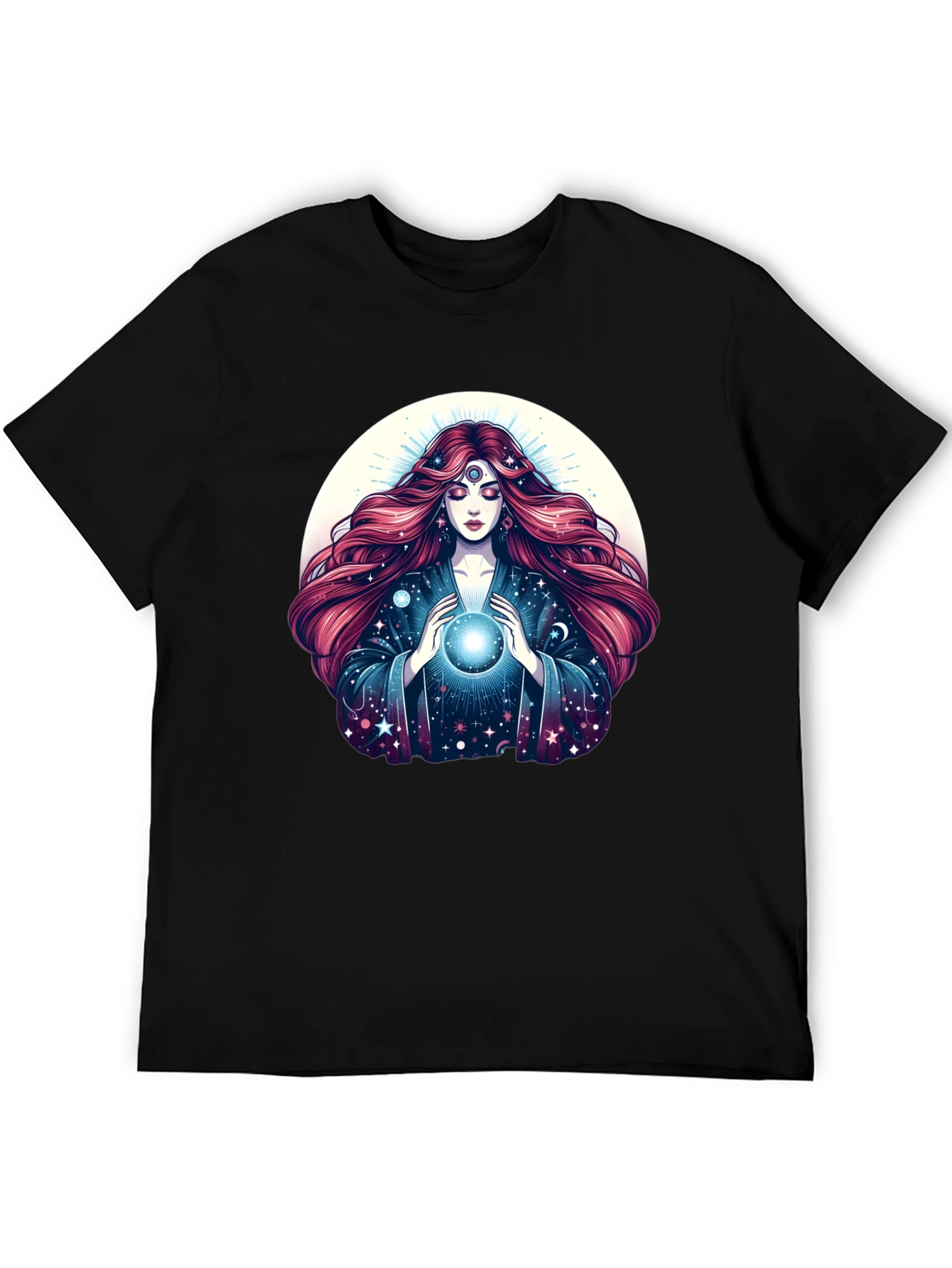 Mystic Fortune Teller Graphic Tee - Black