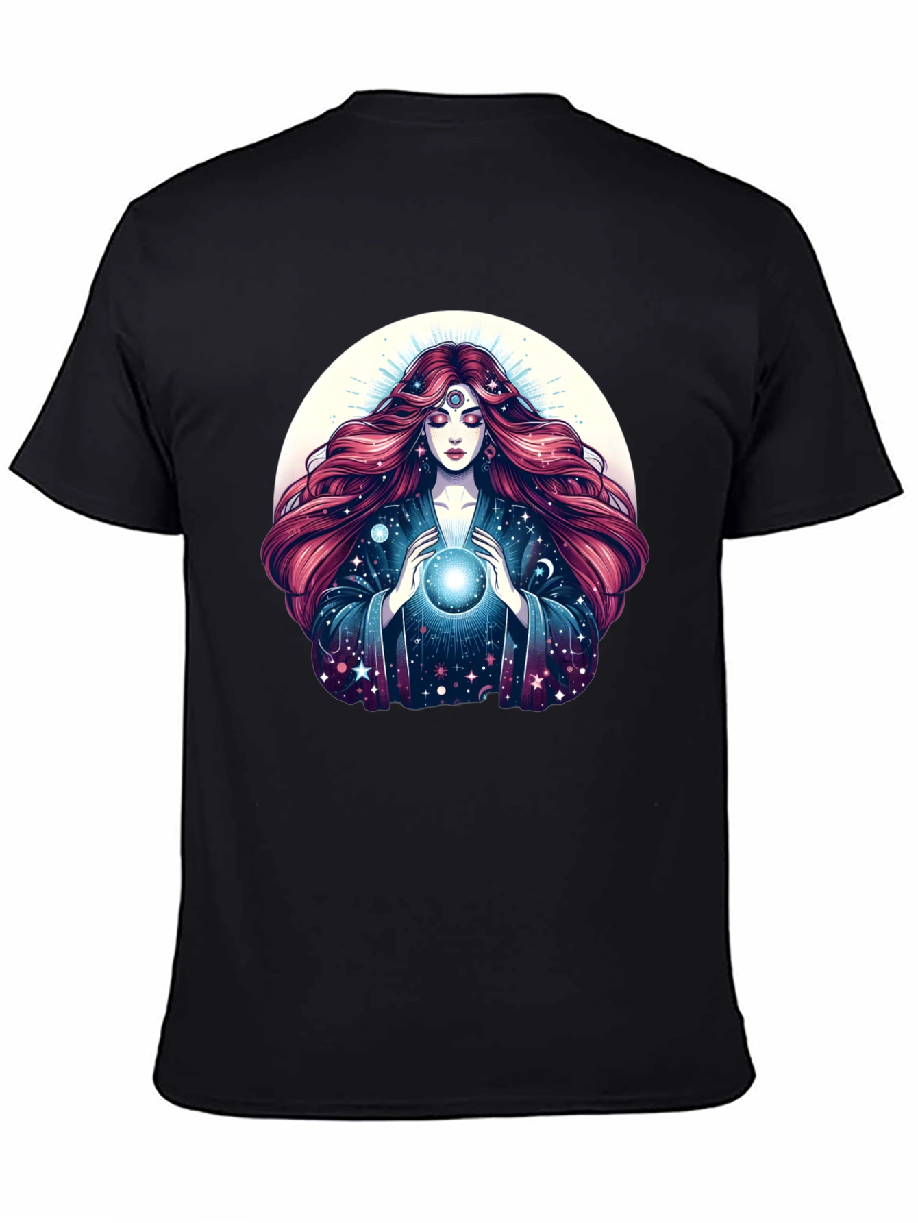 Mystic Fortune Teller Graphic Tee - Black