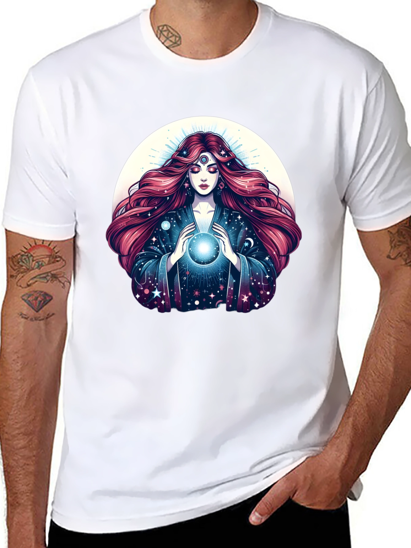 Mystic Fortune Teller Graphic Tee - Black