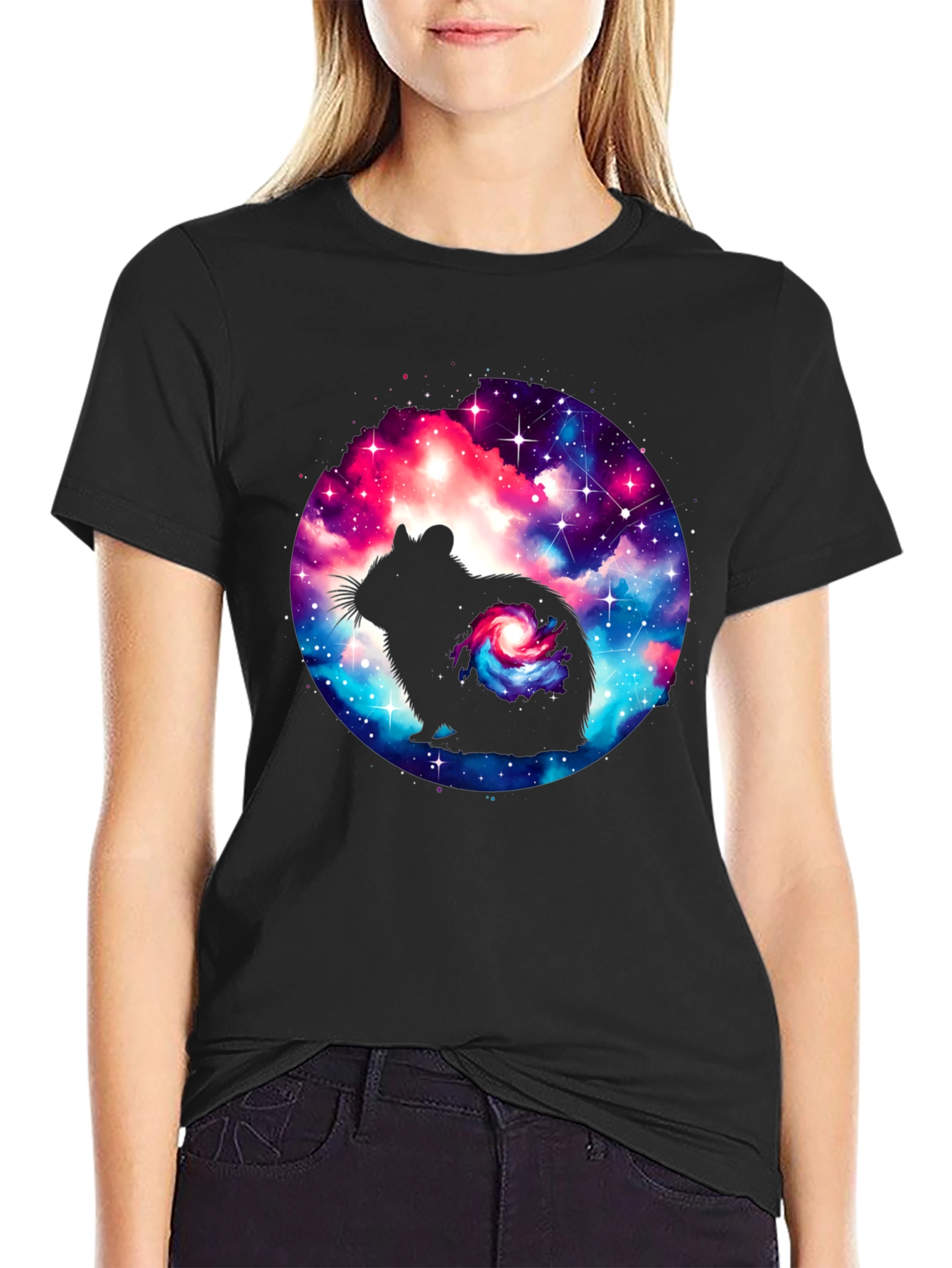 Galaxy Hamster Graphic T-Shirt