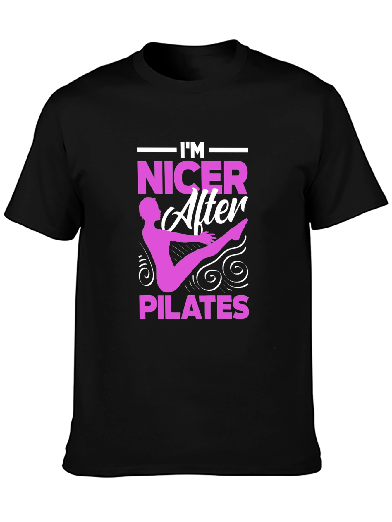Im Nicer After Pilates Black Graphic T-Shirt