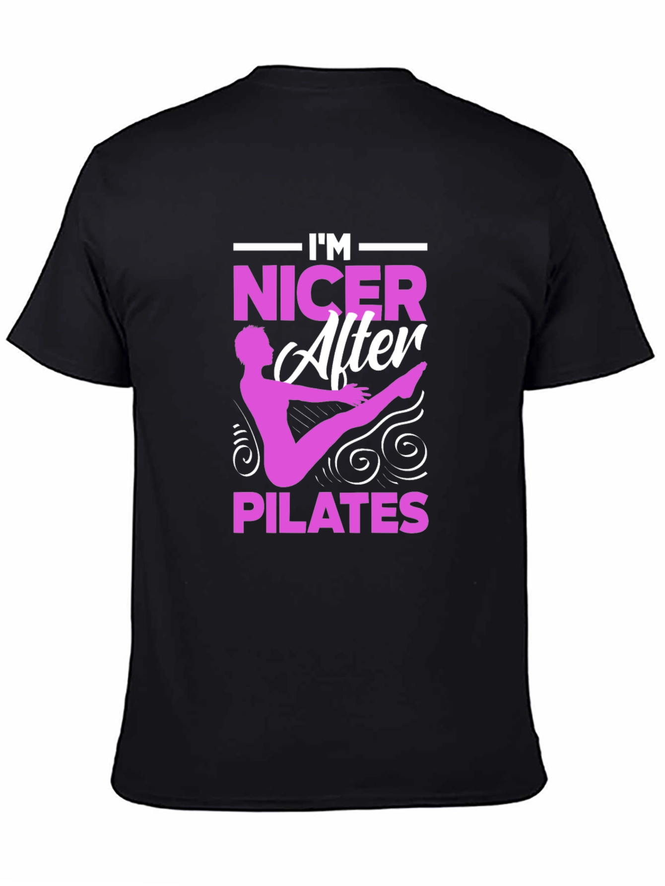 Im Nicer After Pilates Black Graphic T-Shirt