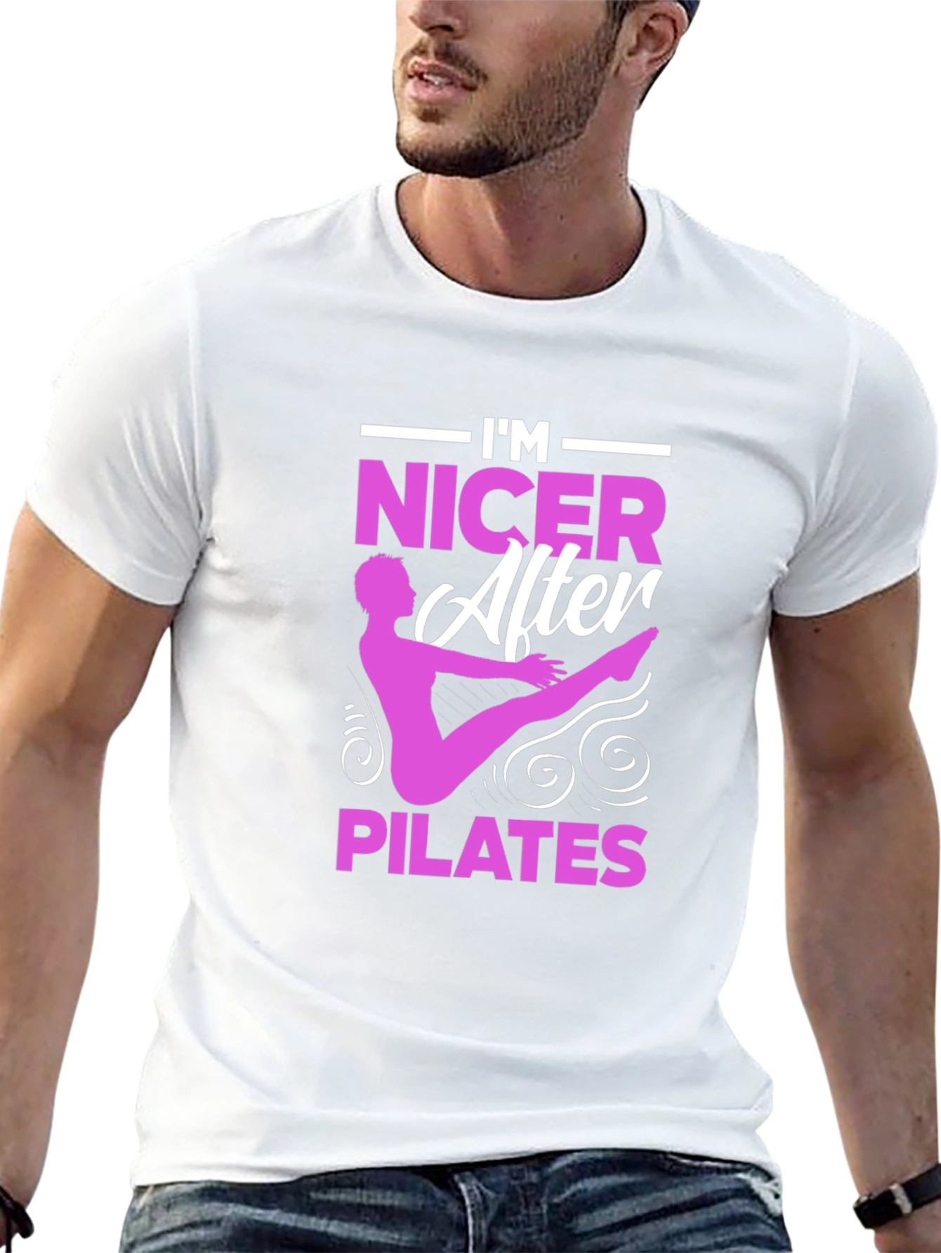 Im Nicer After Pilates Black Graphic T-Shirt