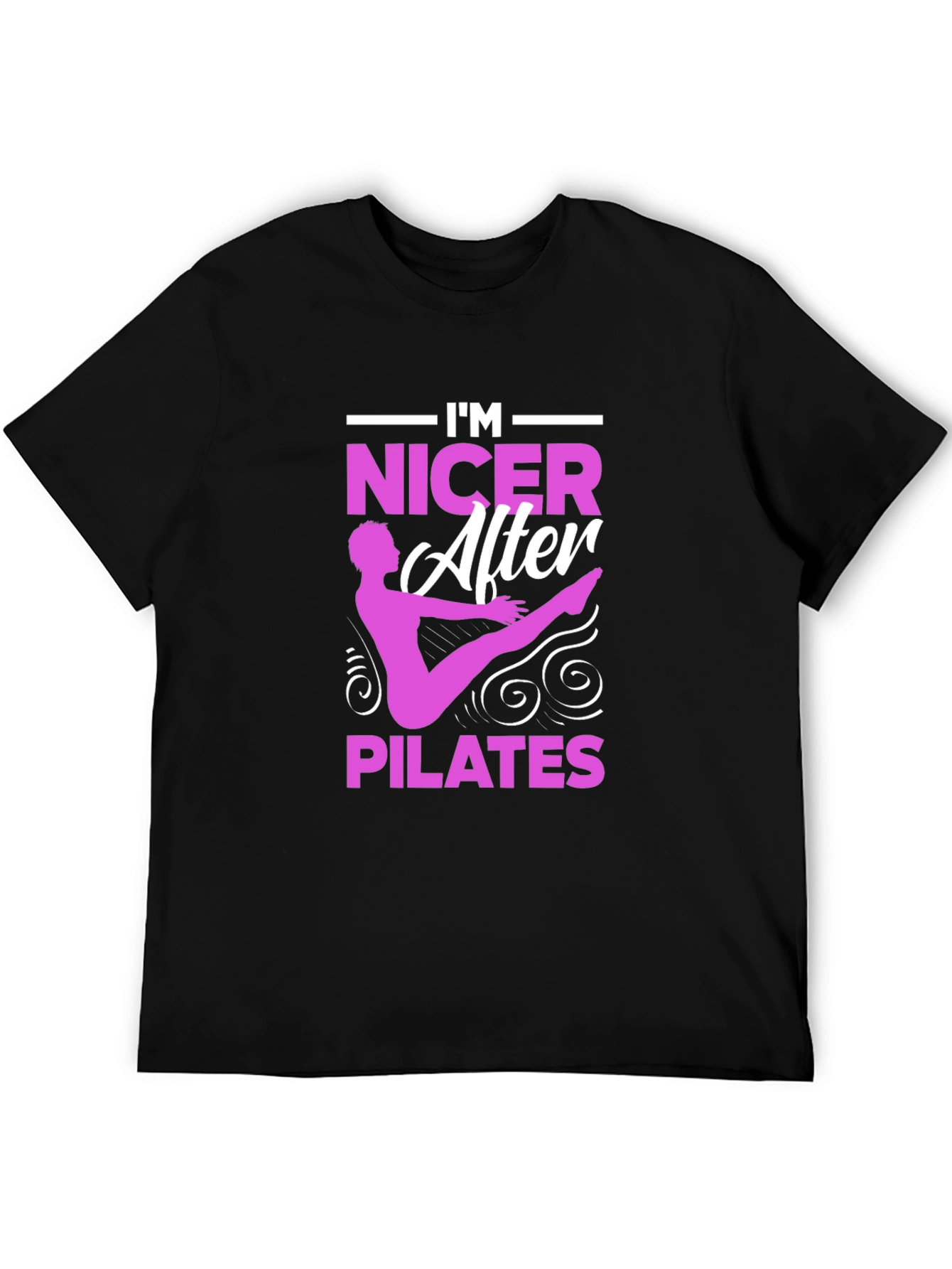 Im Nicer After Pilates Black Graphic T-Shirt