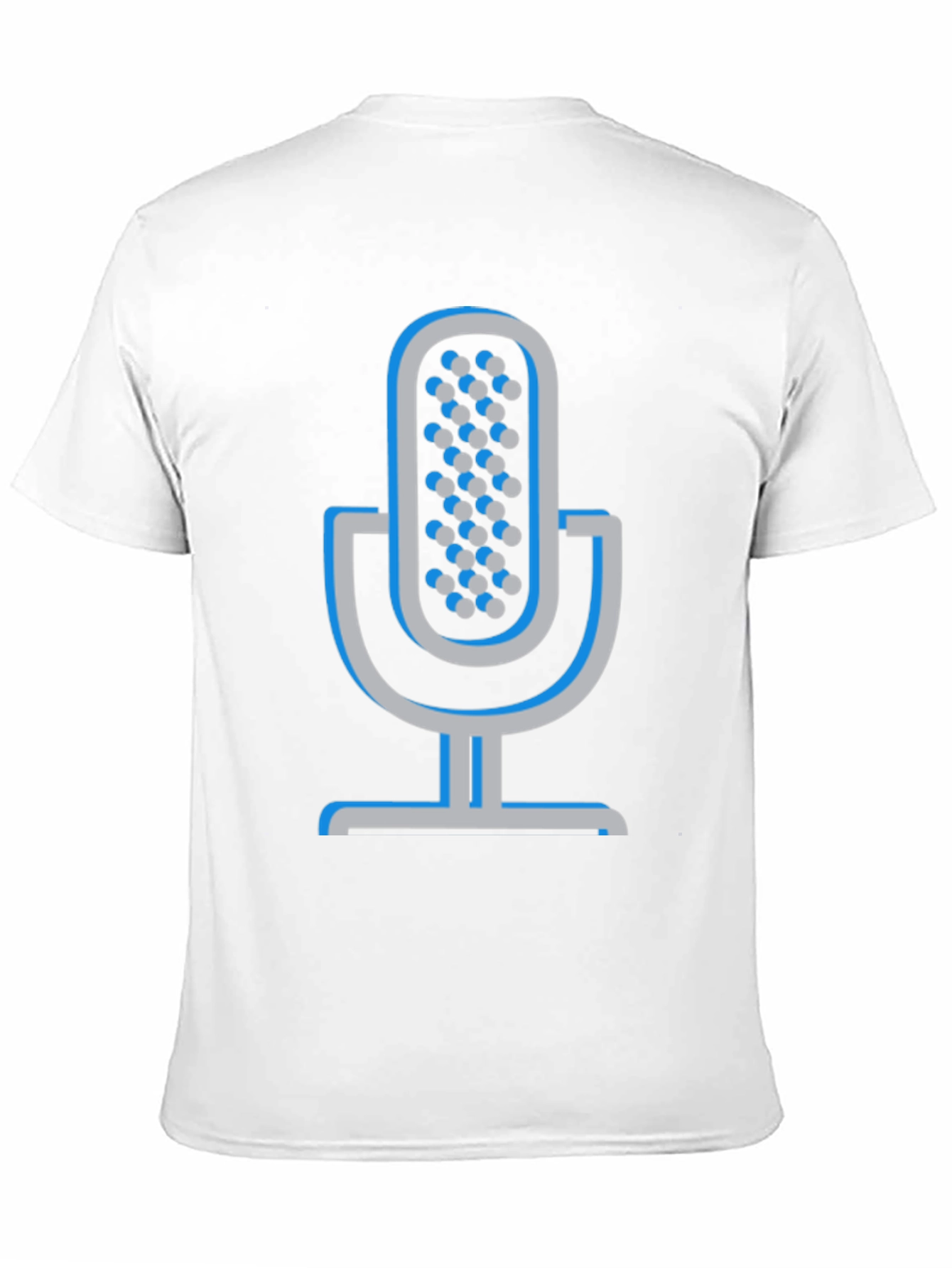 Retro Microphone Graphic Tee - Black Cotton Comfort