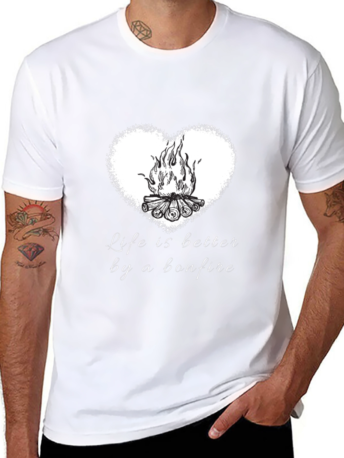 Bonfire Heart T-Shirt - Life Is Better Tee