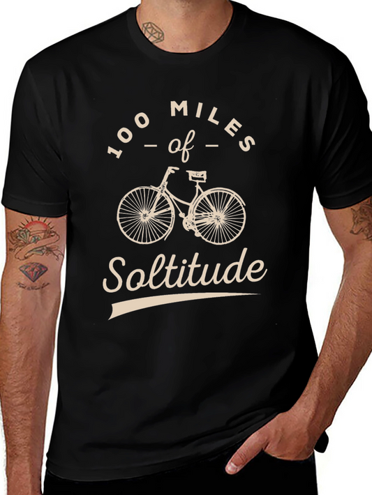 100 Miles of Solitude T-Shirt Bicycle Graphic Tee