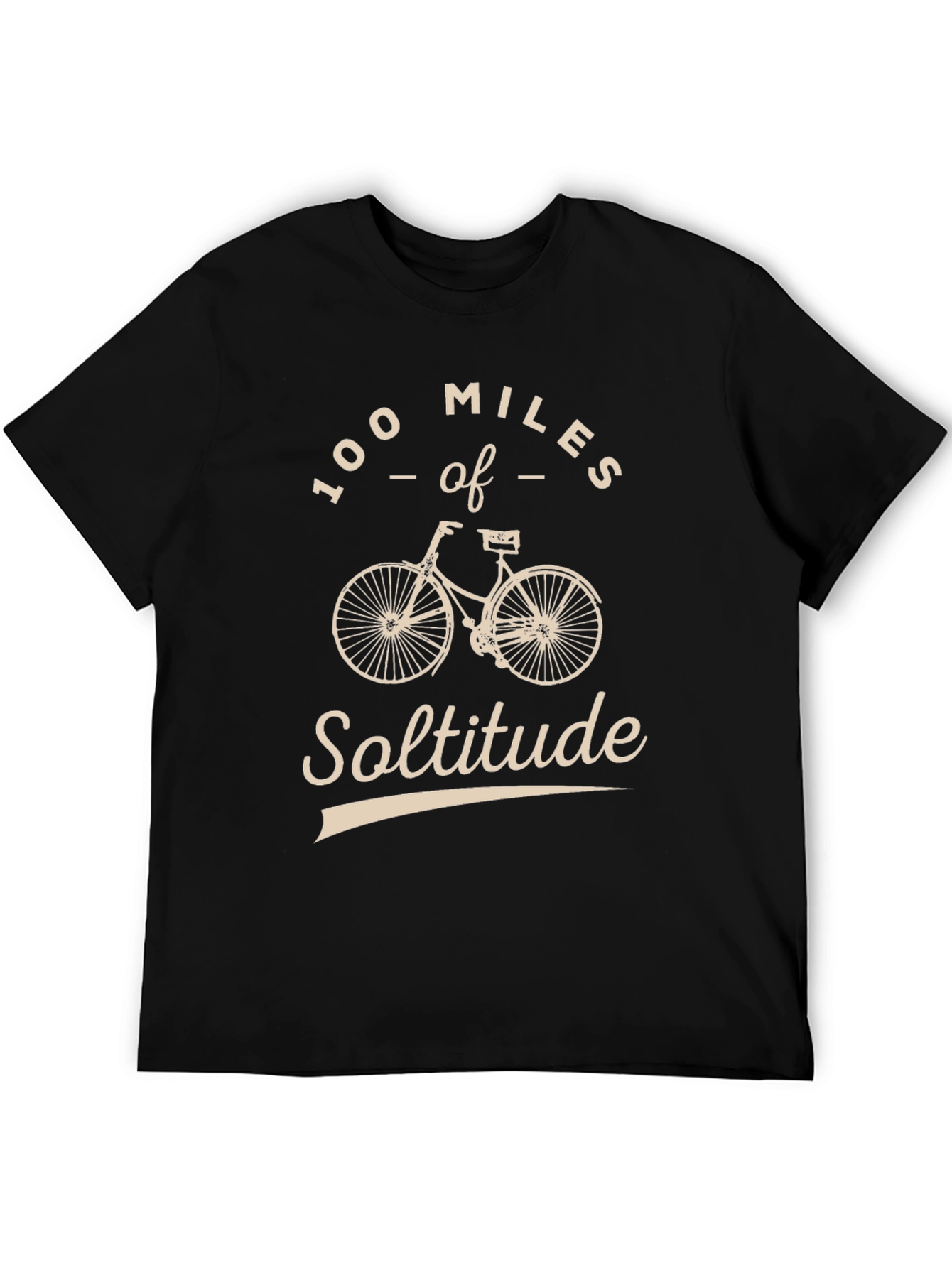 100 Miles of Solitude T-Shirt Bicycle Graphic Tee