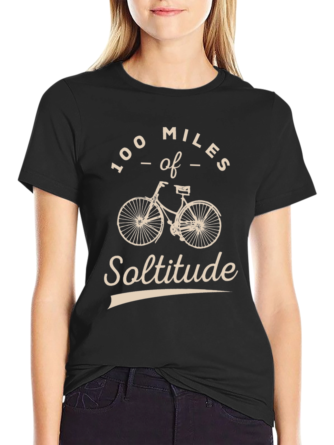 100 Miles of Solitude T-Shirt Bicycle Graphic Tee