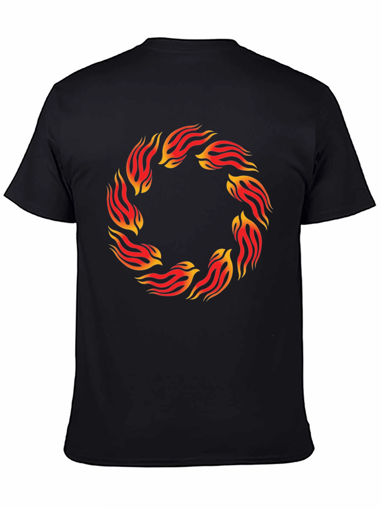 Fiery Ring Graphic Black T-Shirt
