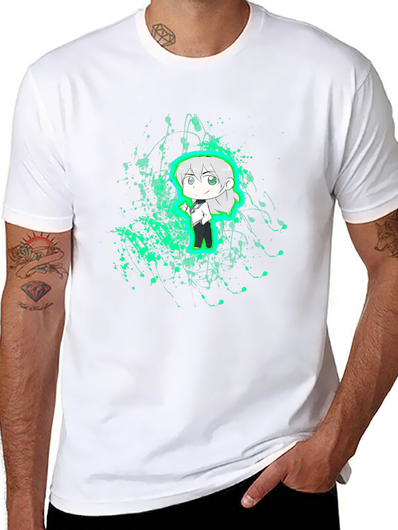 Anime Character Graphic Black T-Shirt