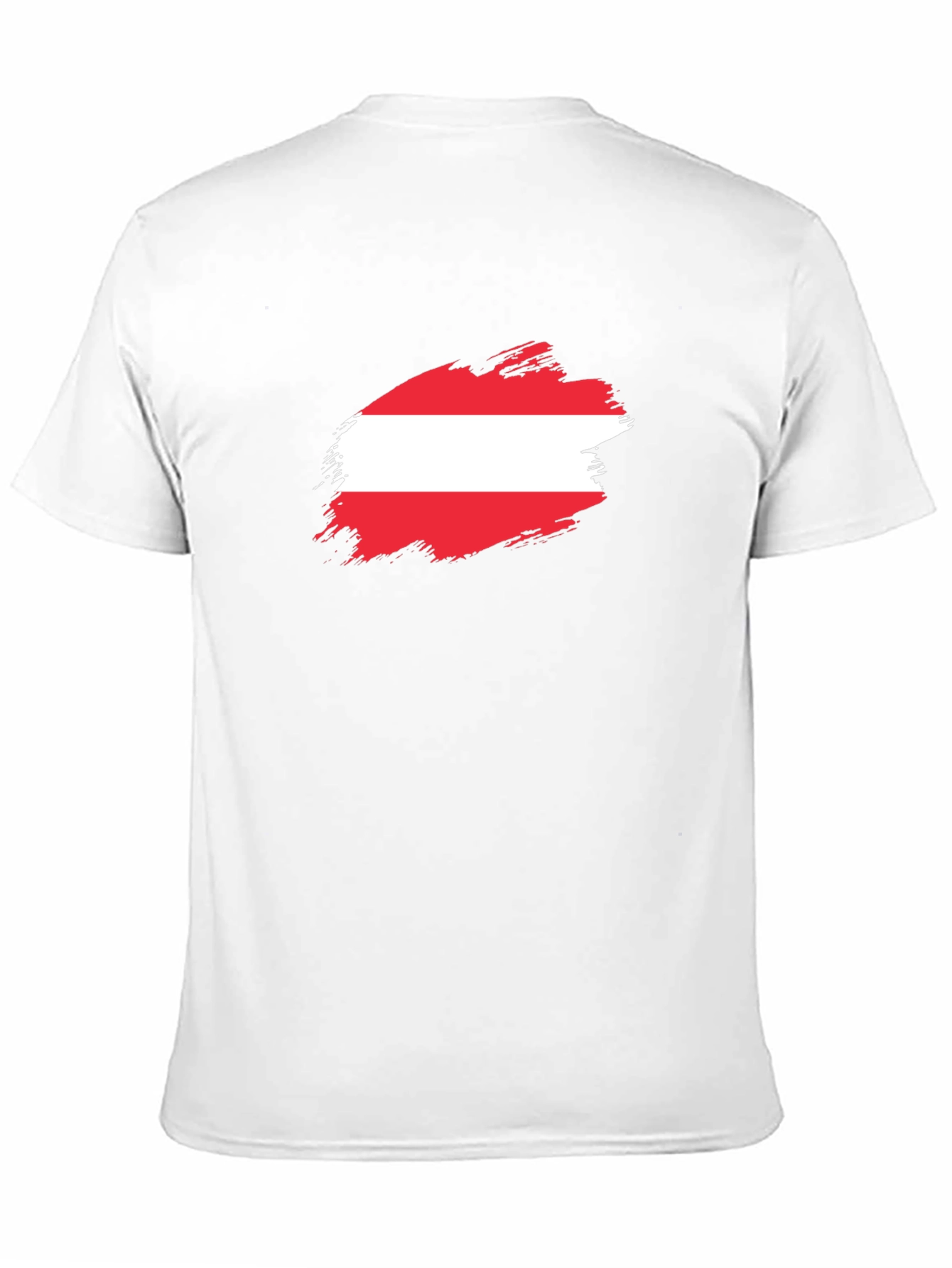 Austria Flag Brush Stroke Black T-Shirt