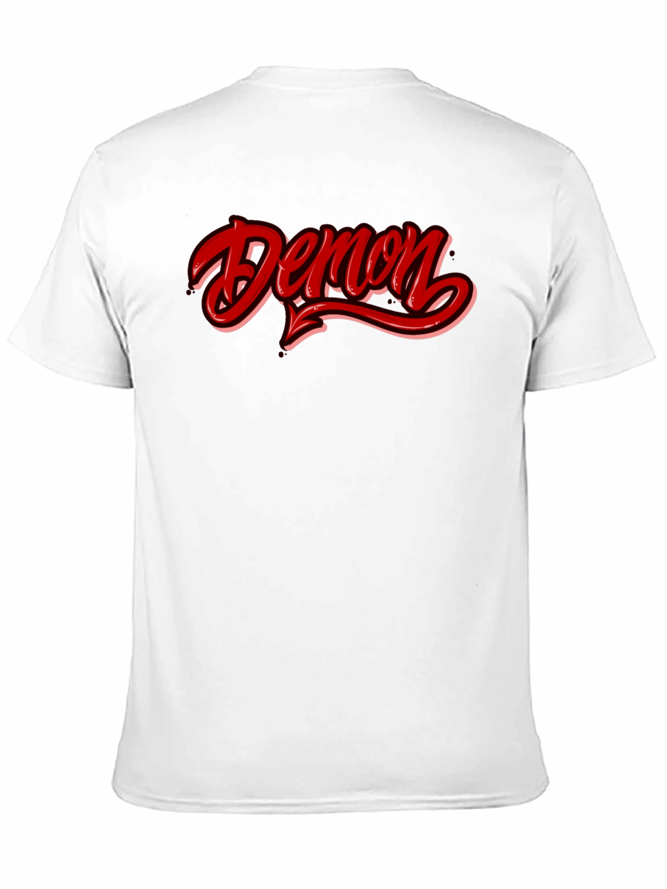 Demon Graphic T-Shirt - Red and Black Casual Tee