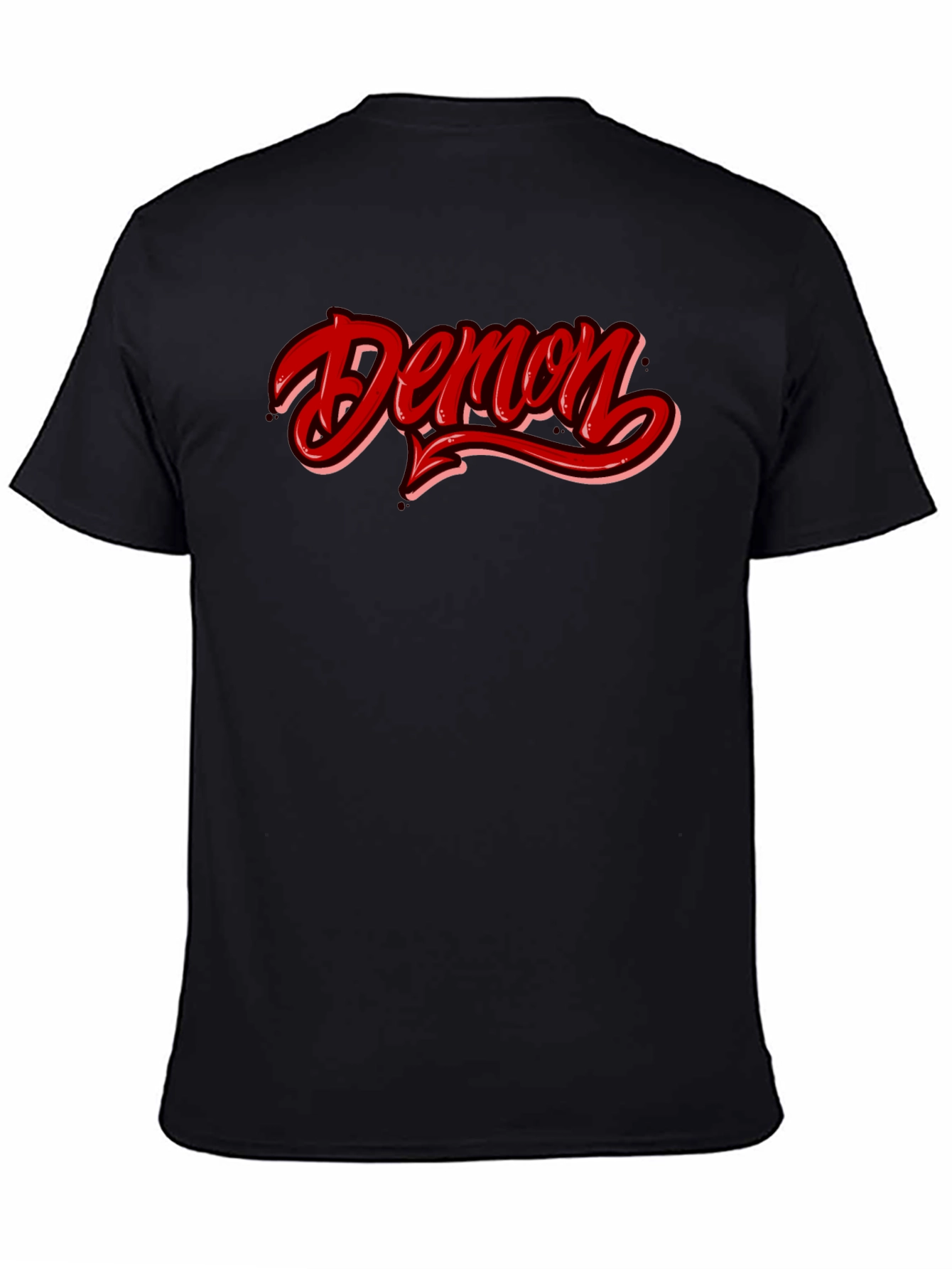 Demon Graphic T-Shirt - Red and Black Casual Tee