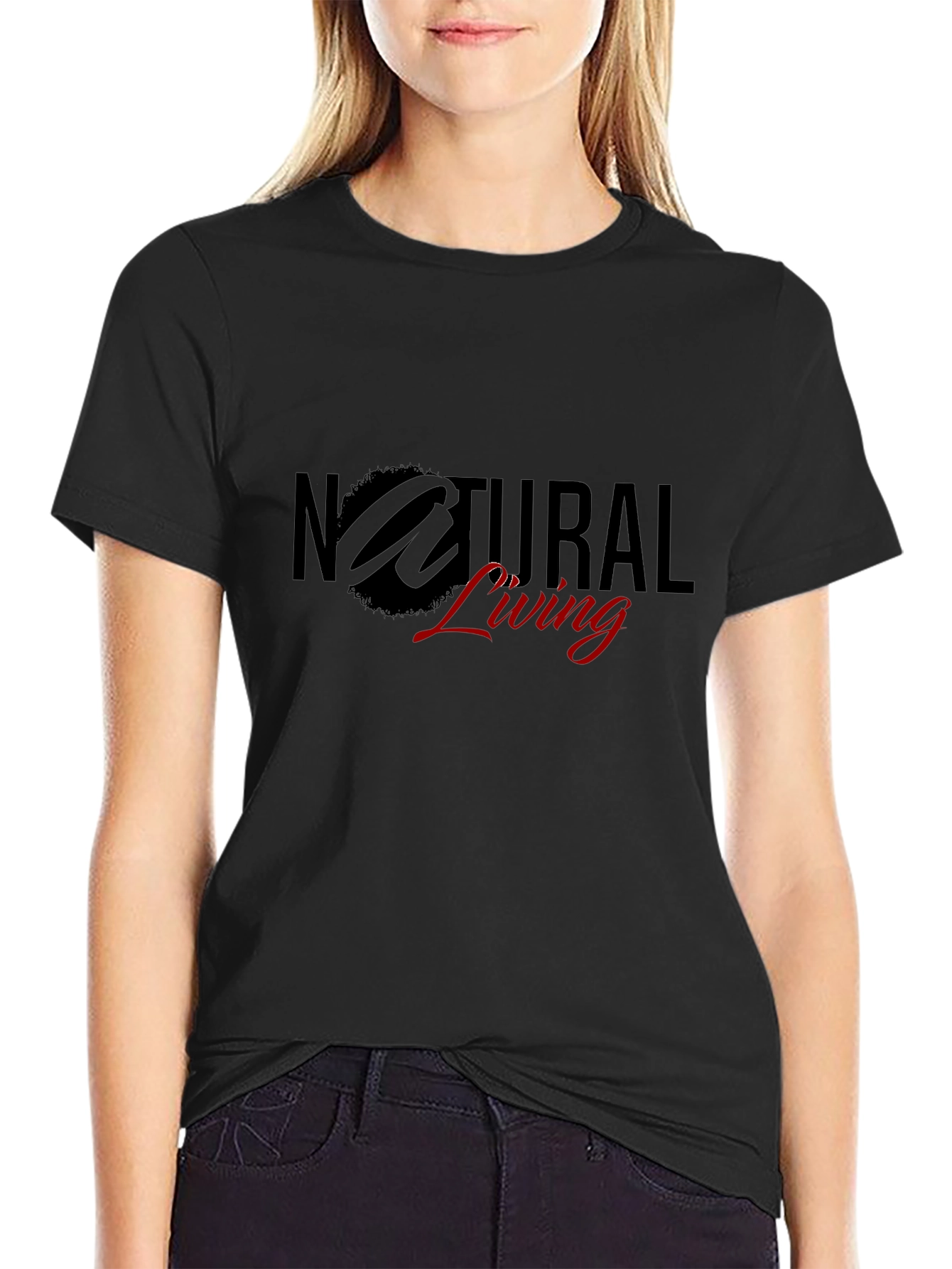 Natural Living Black T-Shirt