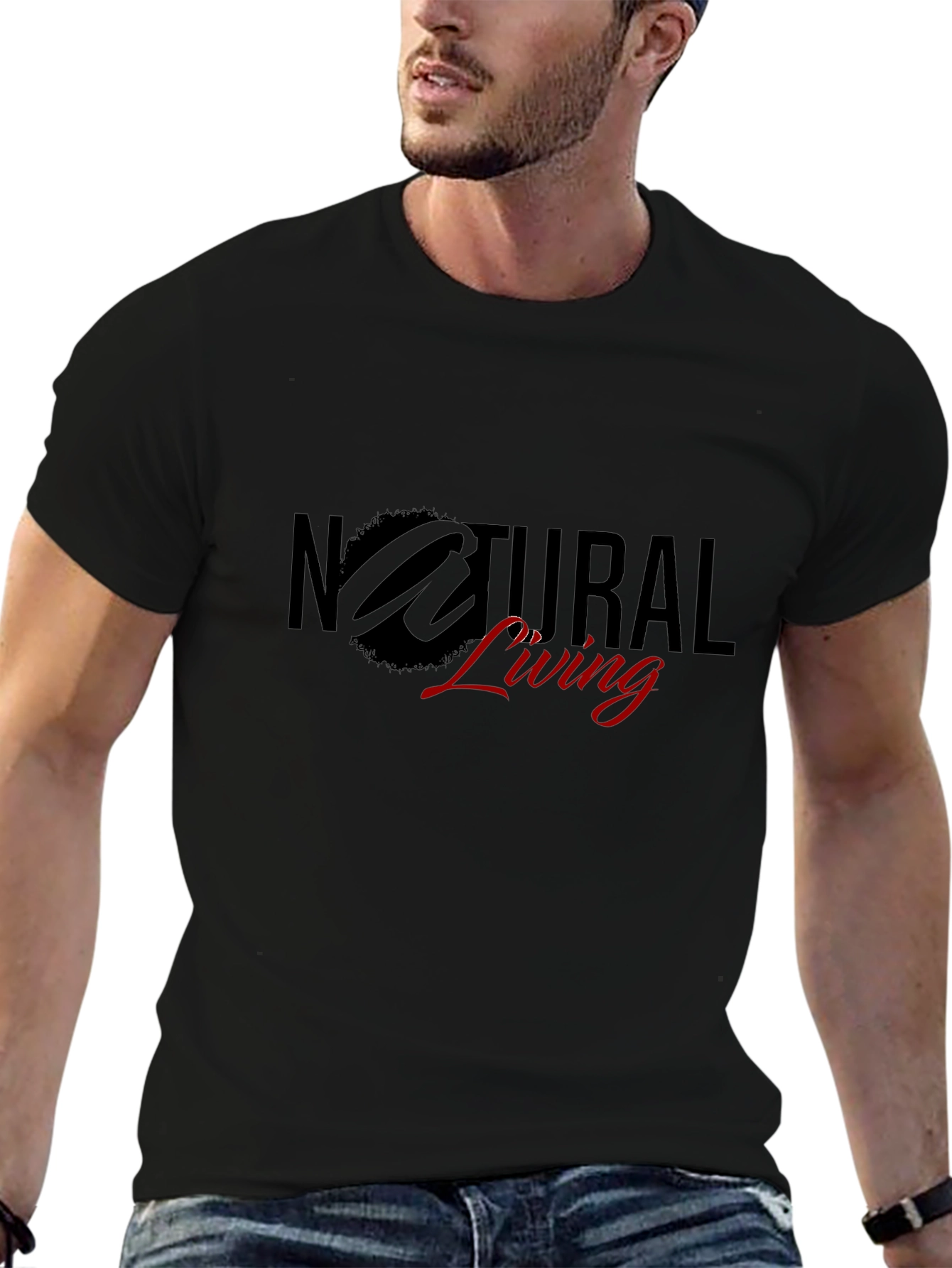 Natural Living Black T-Shirt