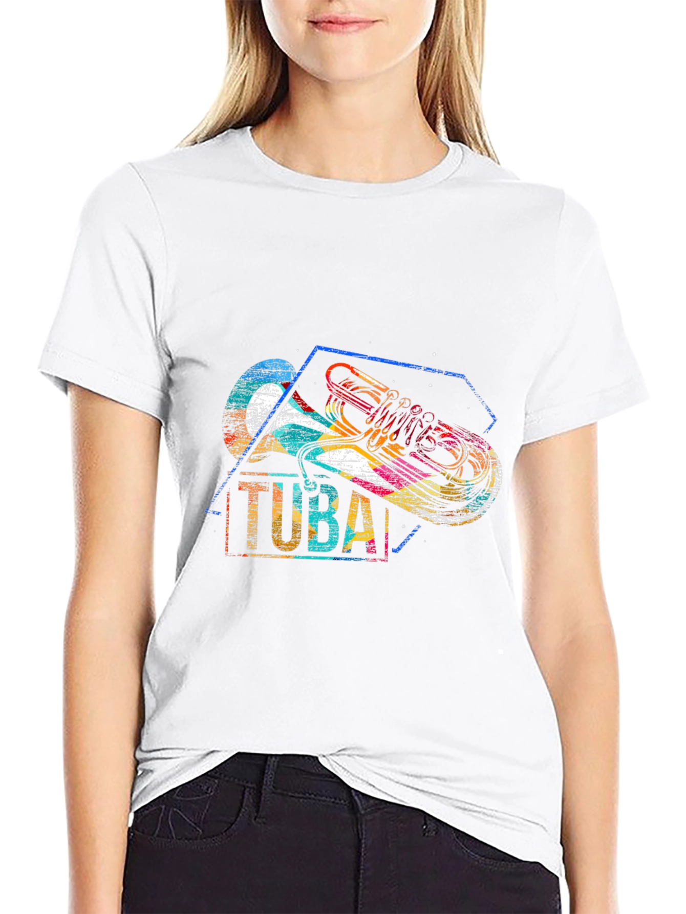 Tuba Player Graphic Tee - Music Lover T-Shirt
