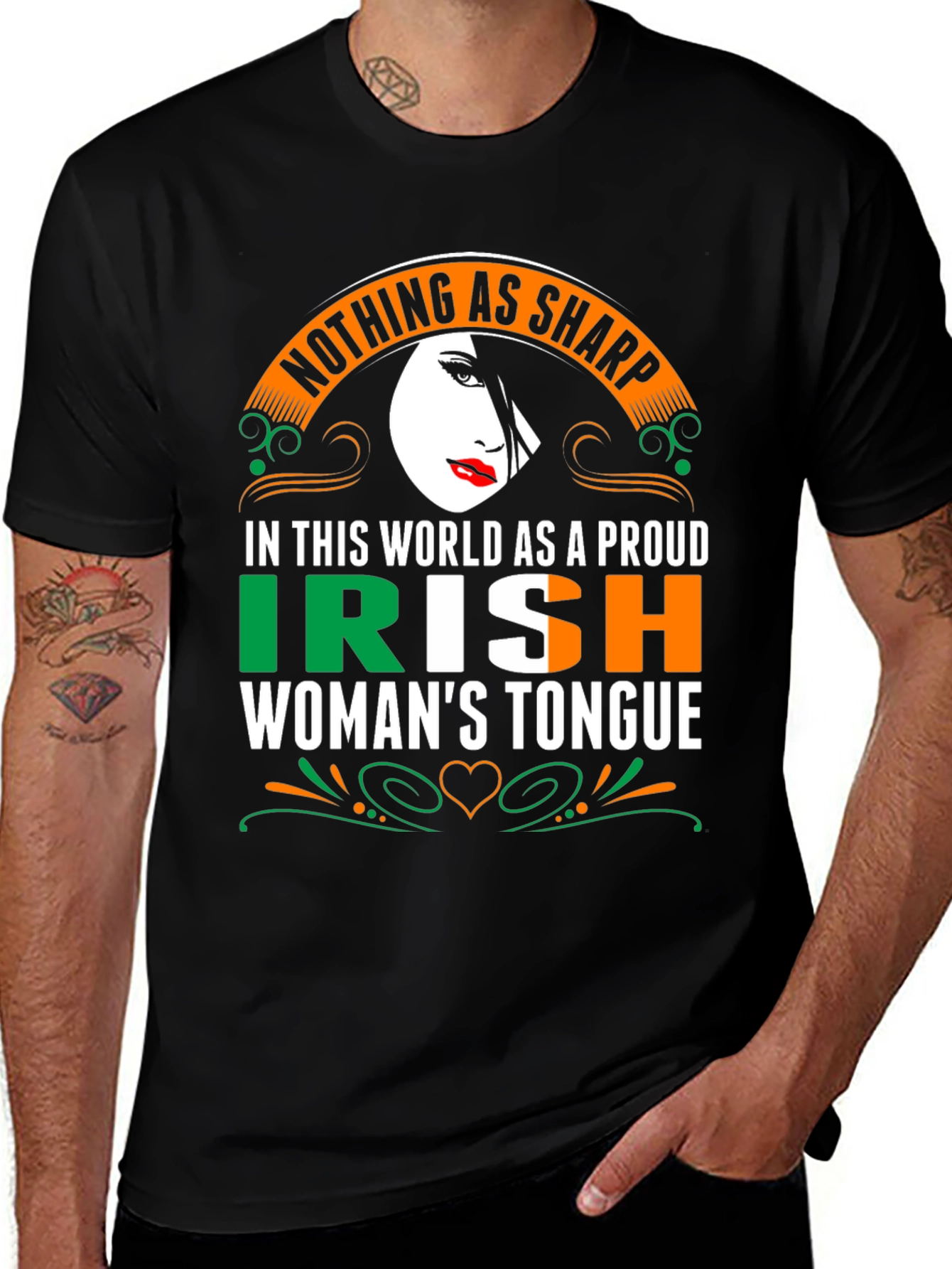 Proud Irish Womans Tongue Graphic Tee