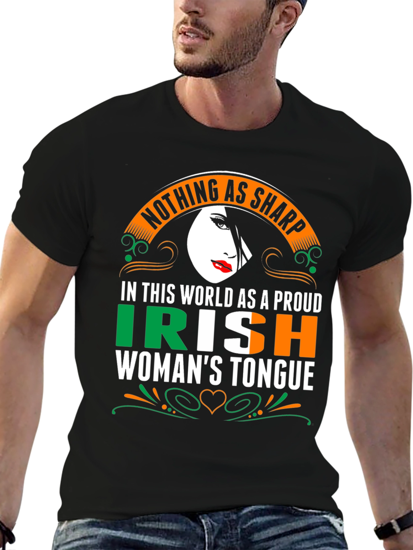 Proud Irish Womans Tongue Graphic Tee