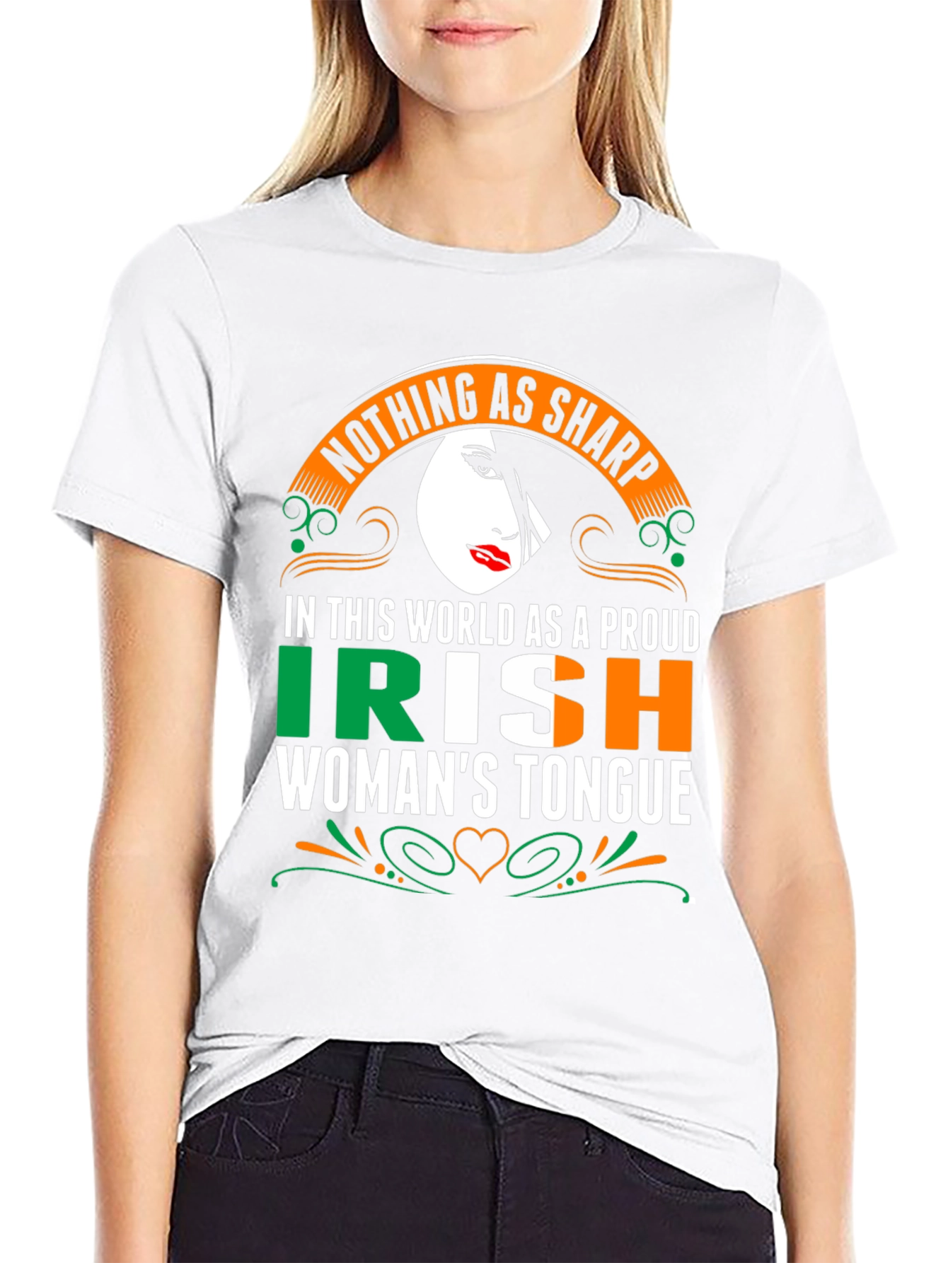 Proud Irish Womans Tongue Graphic Tee