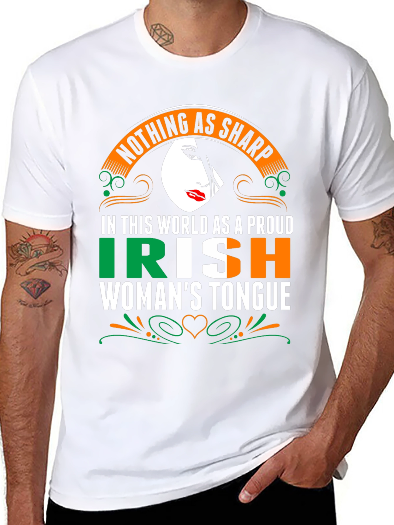 Proud Irish Womans Tongue Graphic Tee