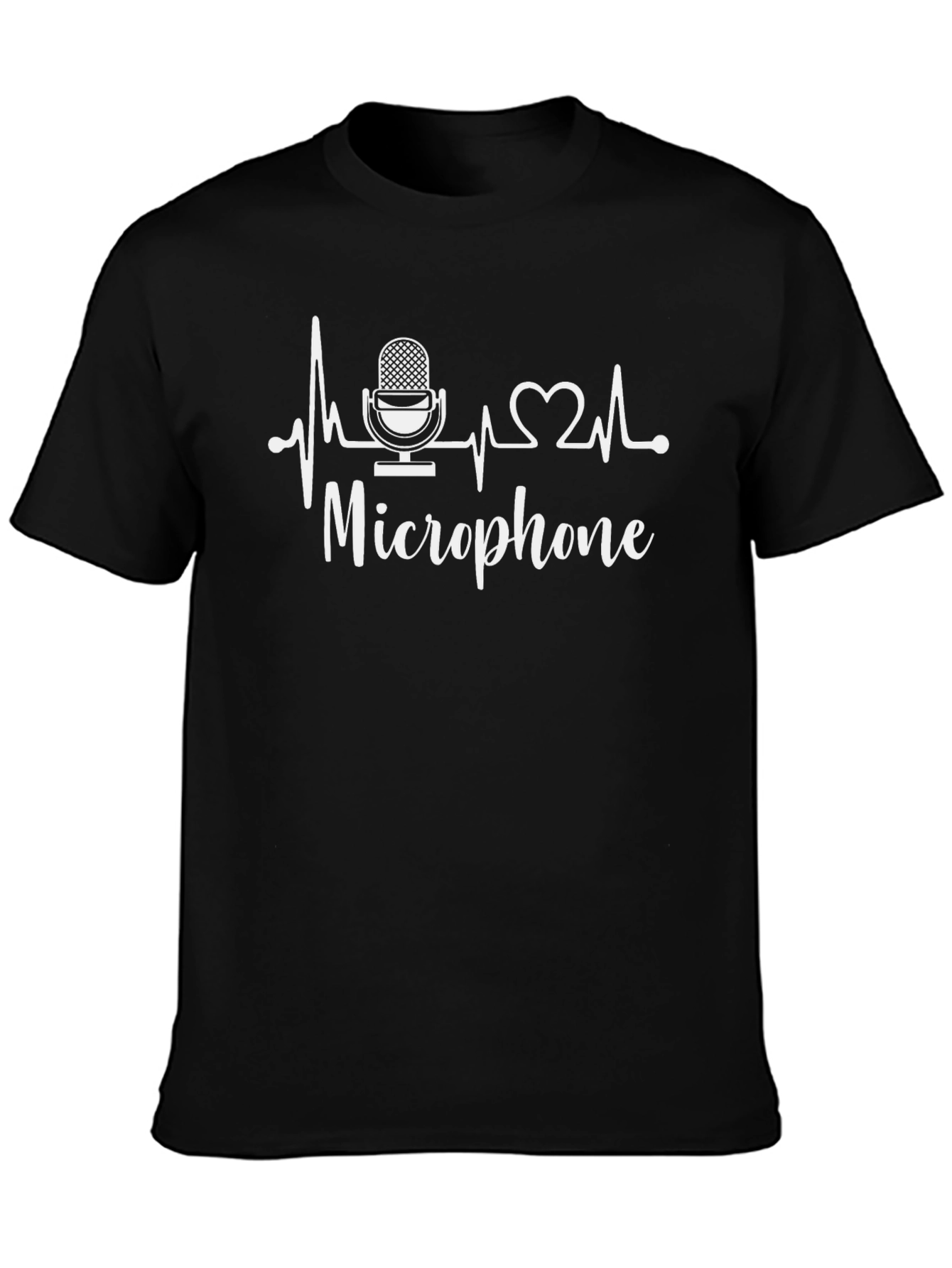 Microphone Heartbeat Graphic T-Shirt