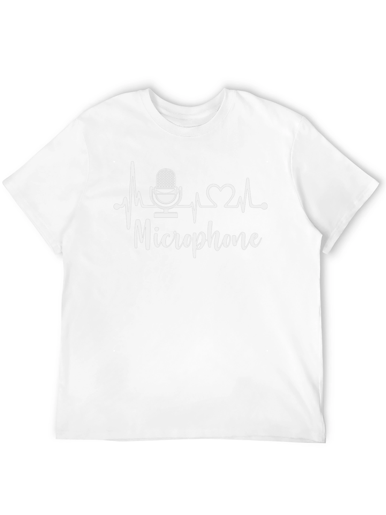 Microphone Heartbeat Graphic T-Shirt