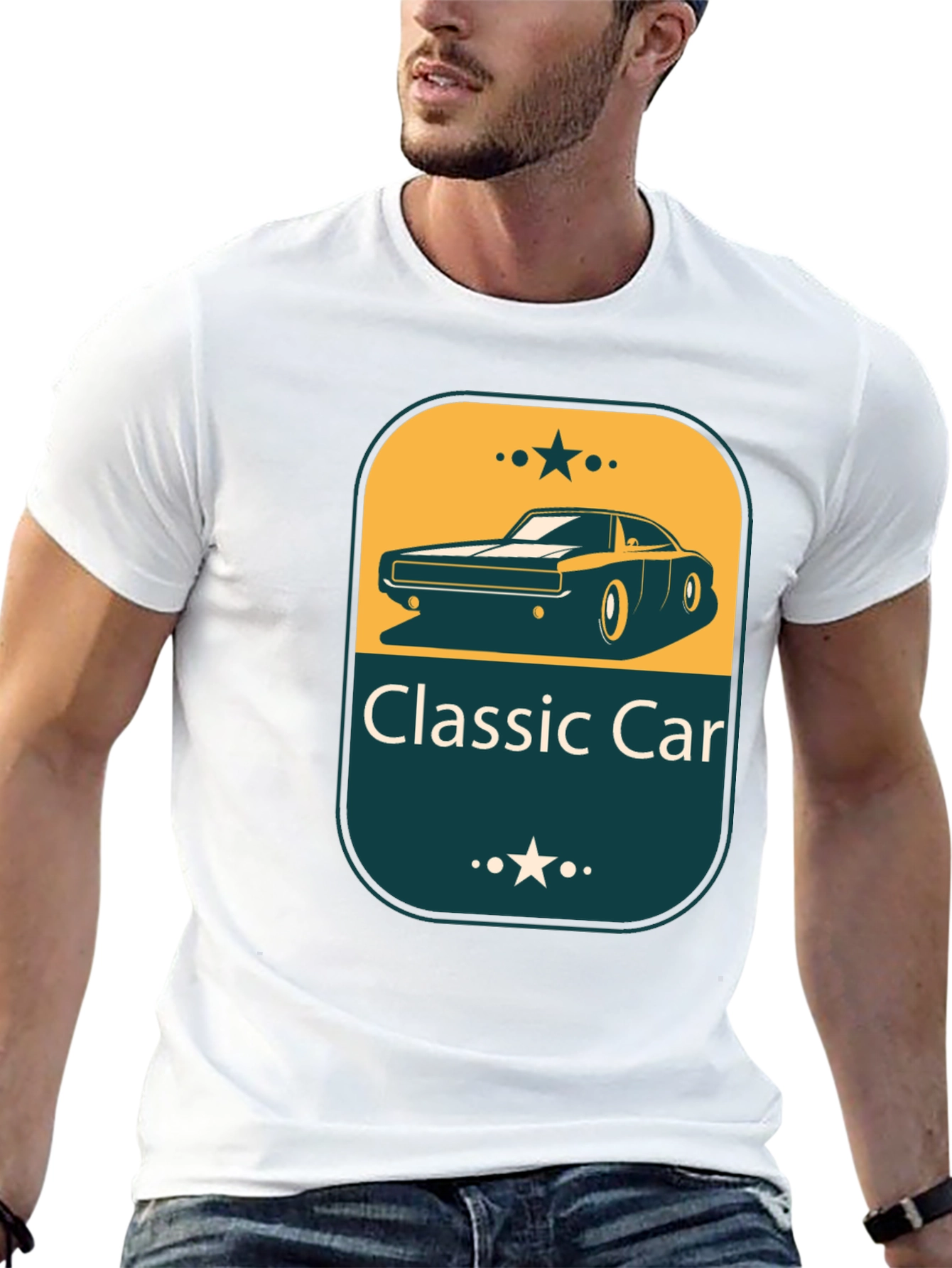 Classic Car Graphic T-Shirt - Retro Style
