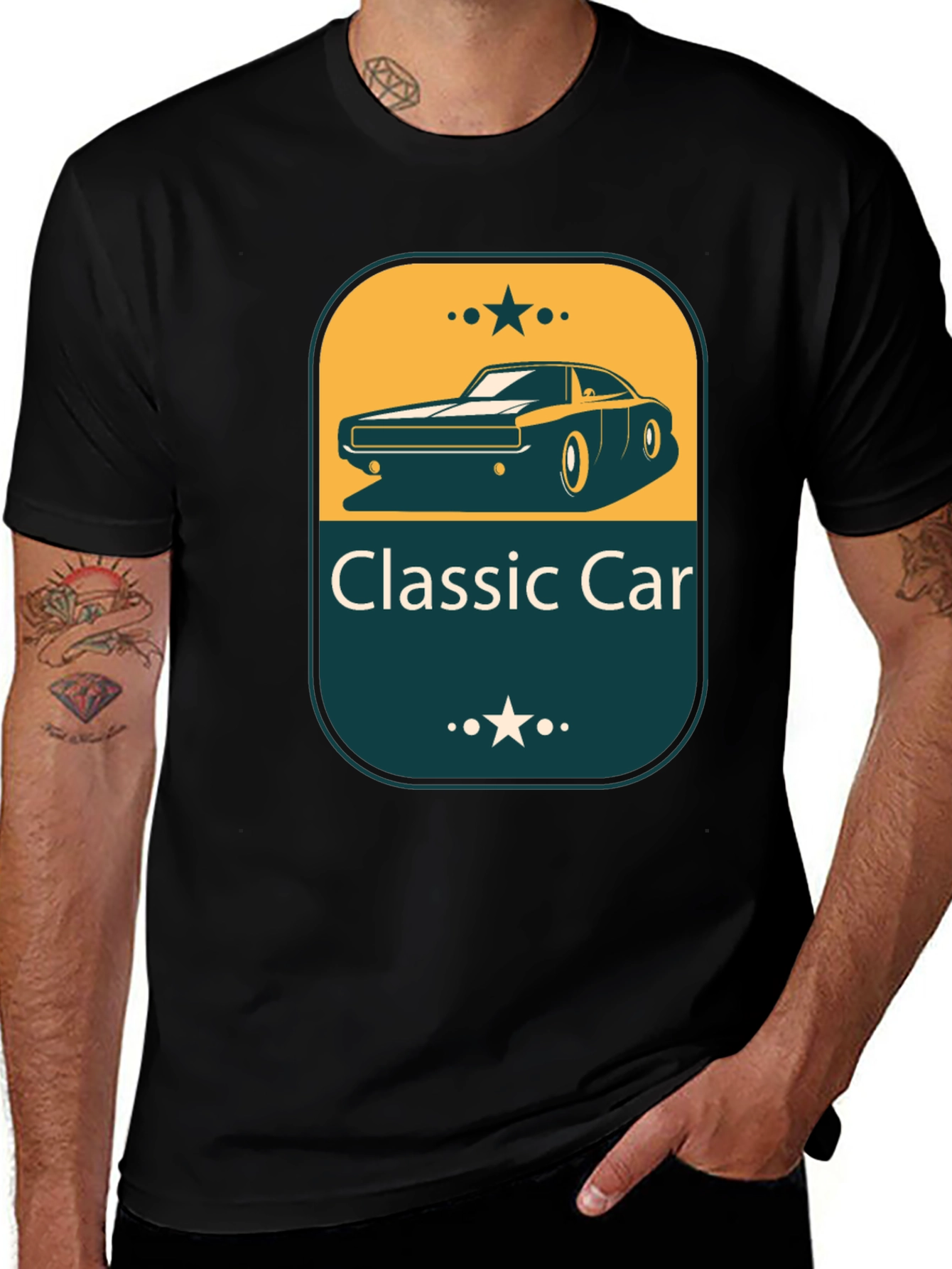 Classic Car Graphic T-Shirt - Retro Style