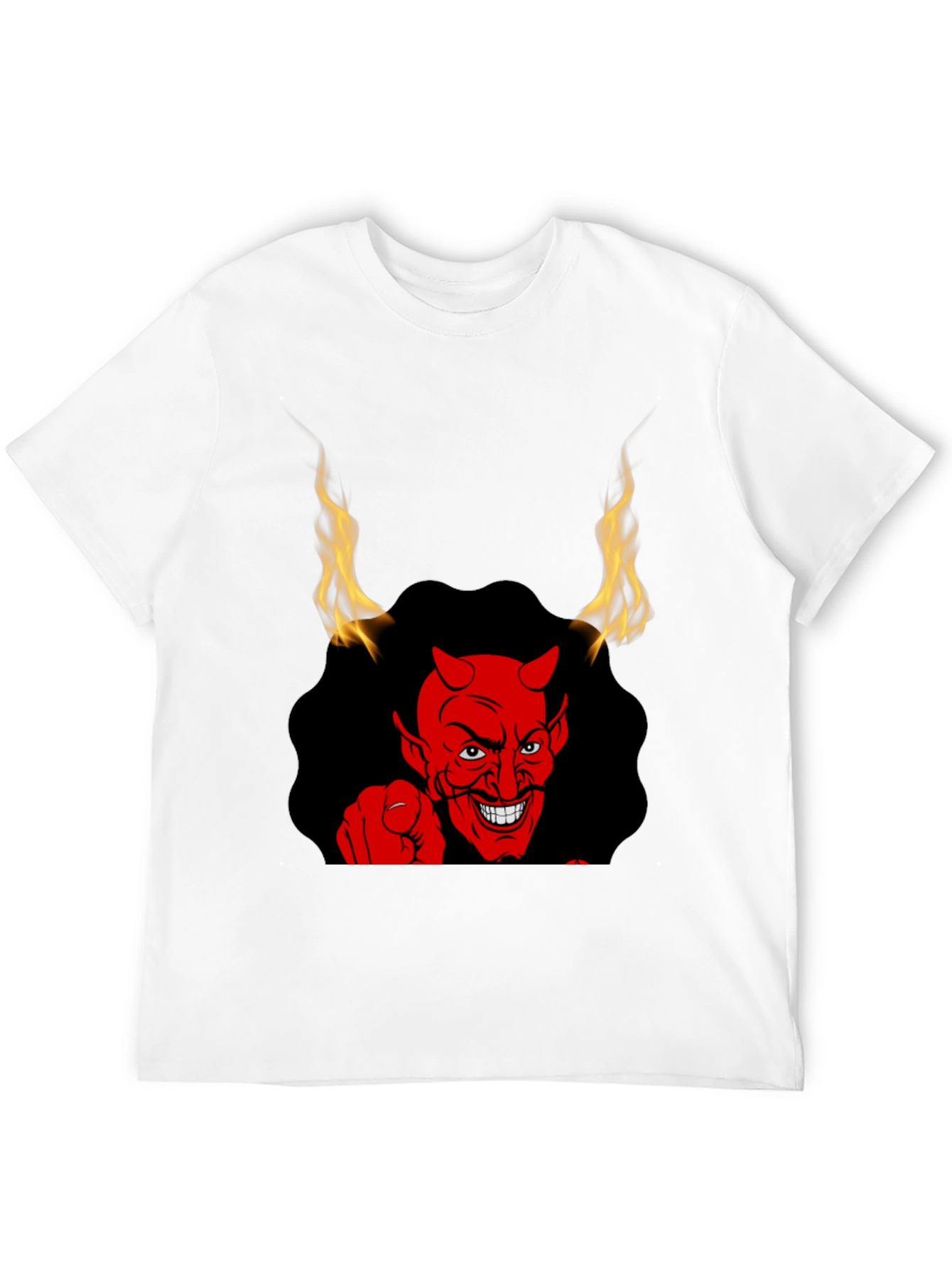 Fiery Devil Graphic Tee - Mens Black T-Shirt