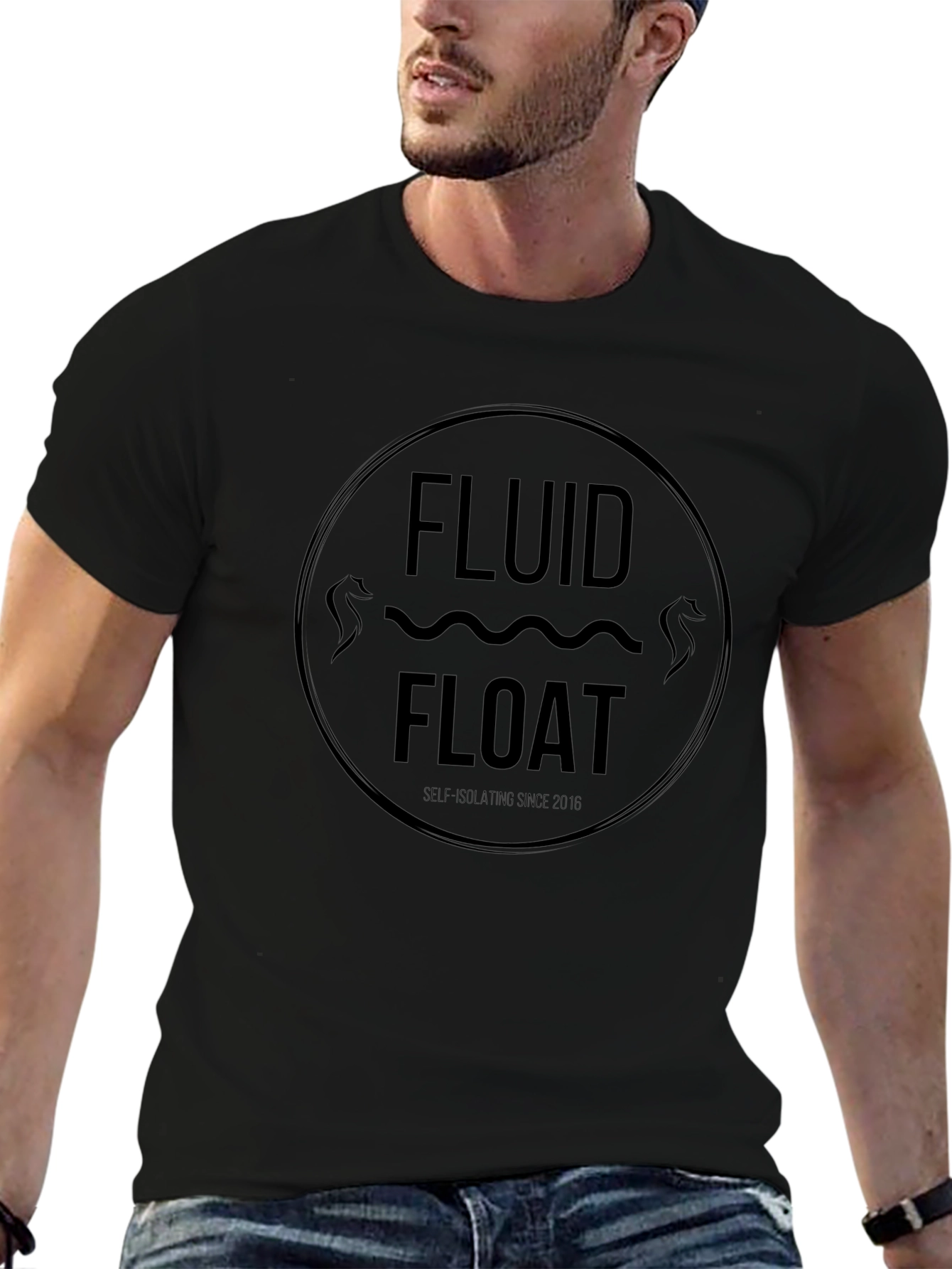 Fluid Float Graphic Tee - Black