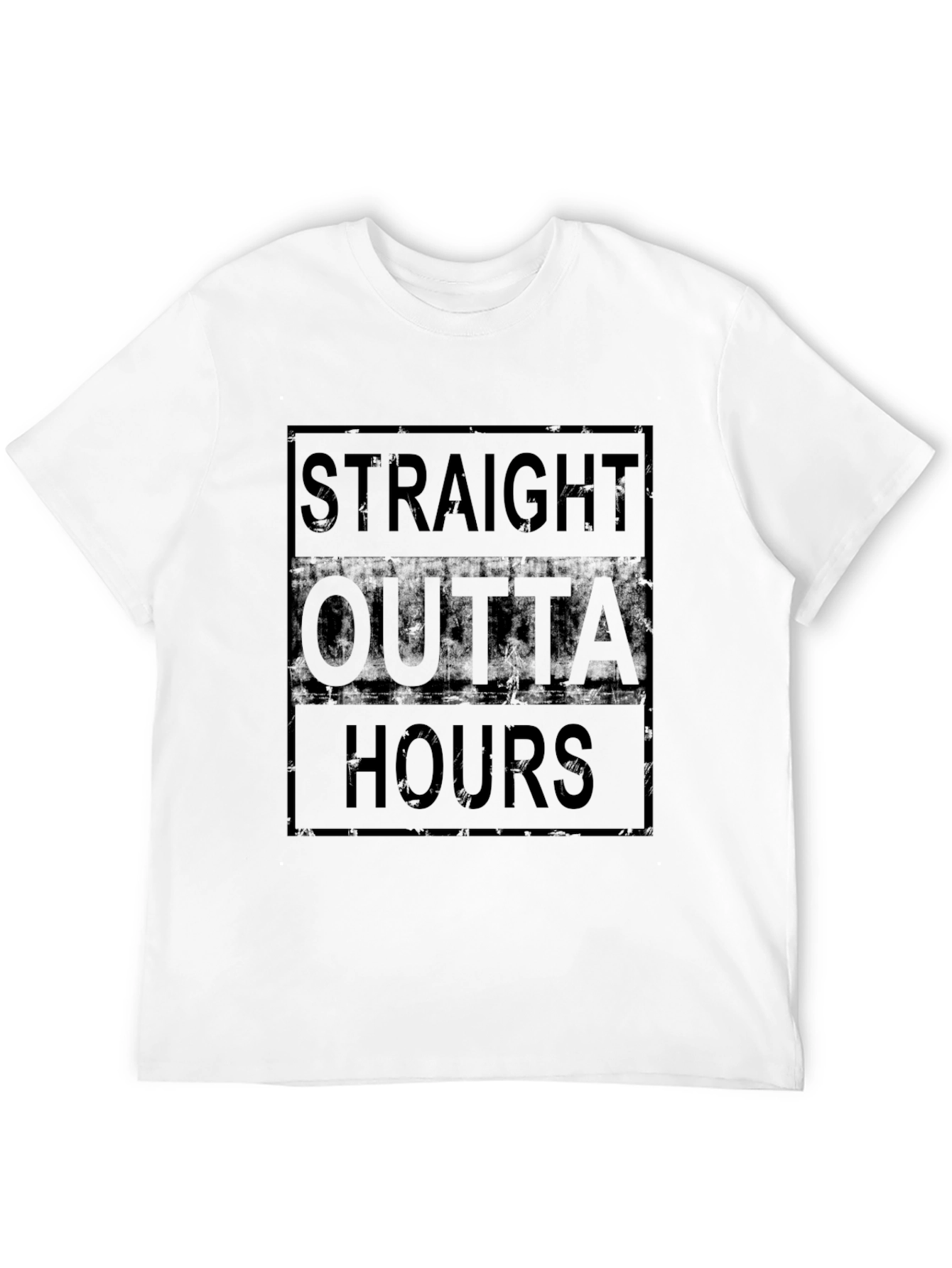 Straight Outta Hours Black Graphic Tee