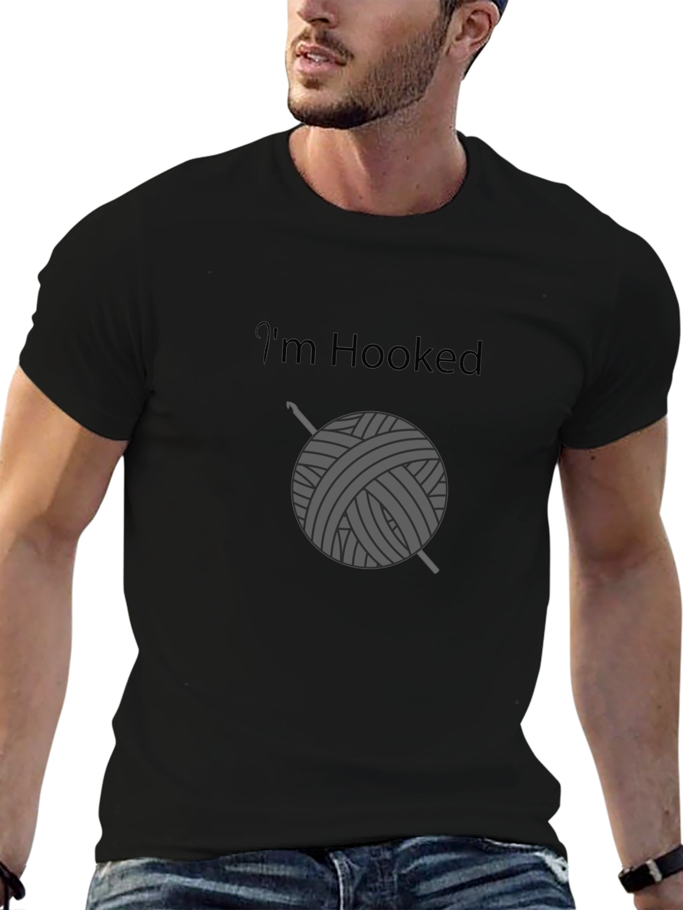 Im Hooked T-Shirt Crochet Yarn Ball Design
