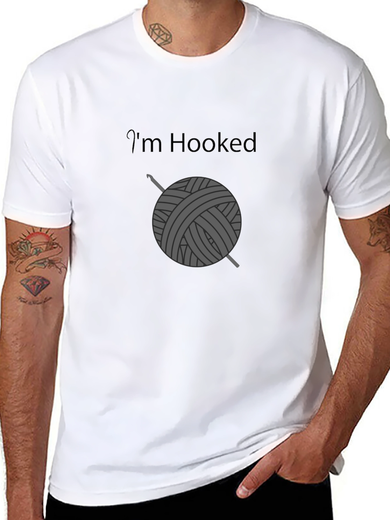 Im Hooked T-Shirt Crochet Yarn Ball Design