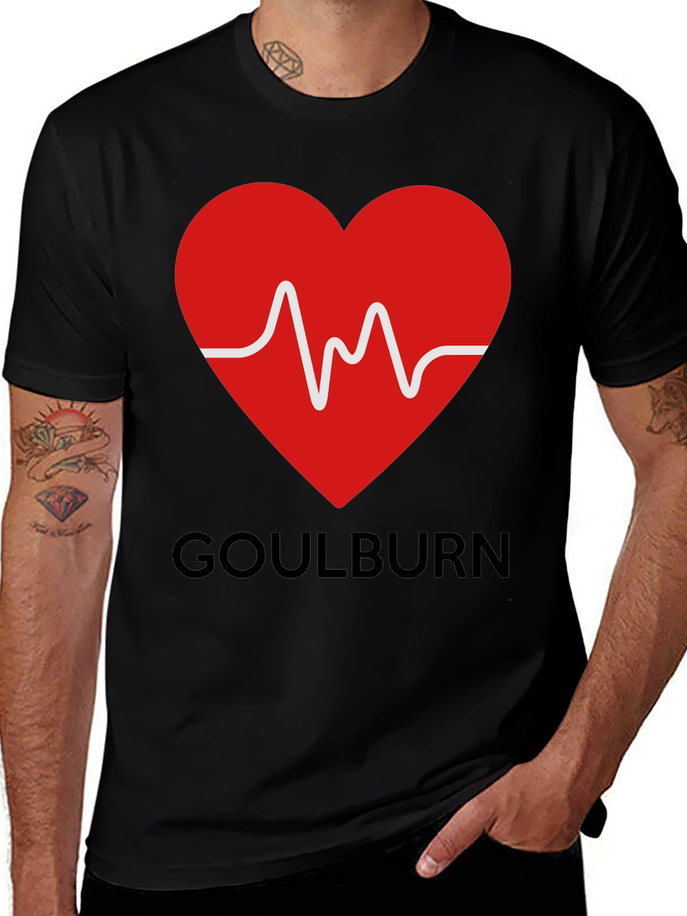 Goulburn Heartbeat Graphic Tee - Black