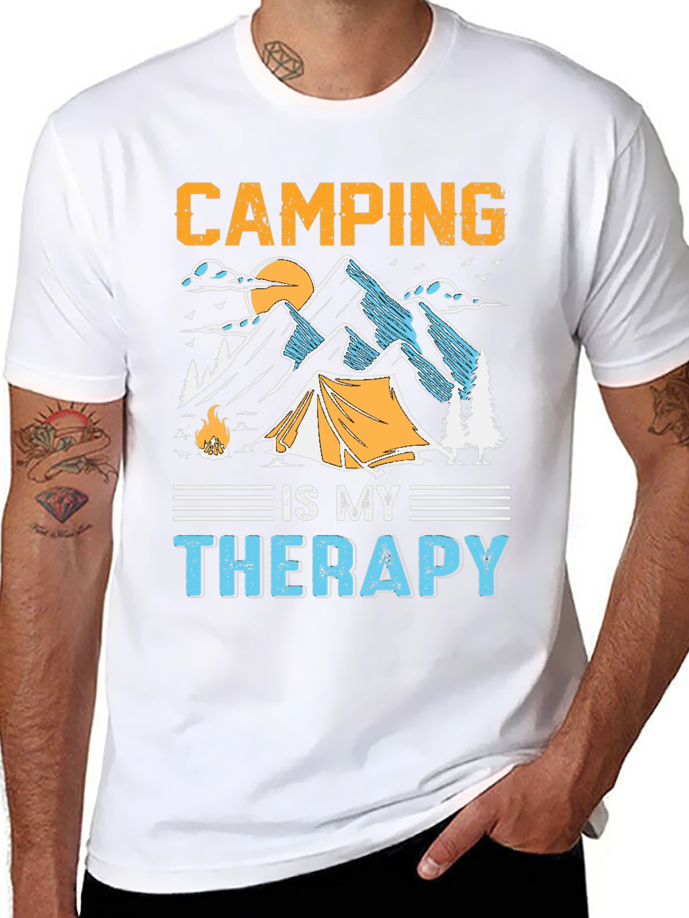 Camping is My Therapy Graphic Tee