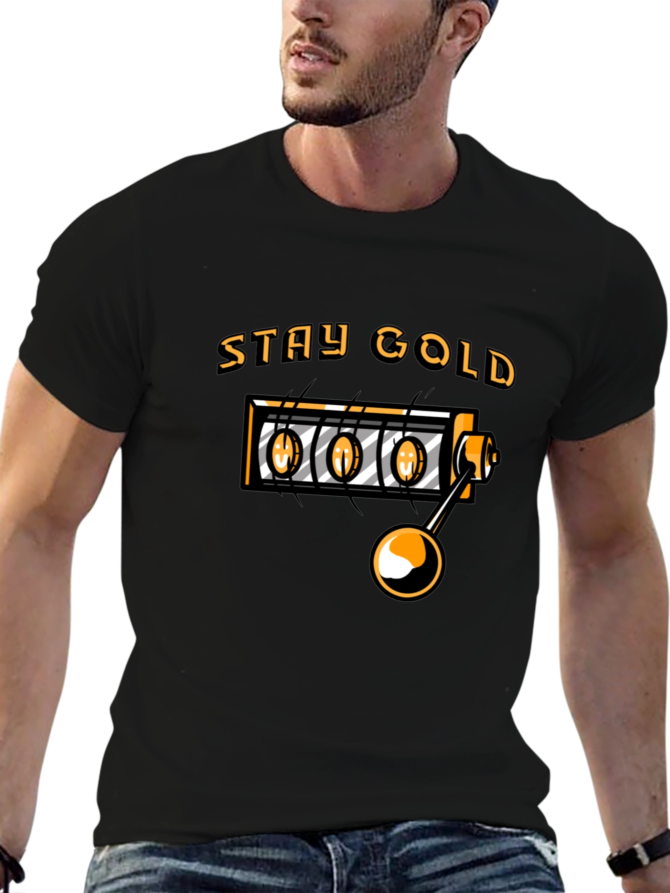 Stay Gold T-Shirt - Slot Machine Graphic Tee