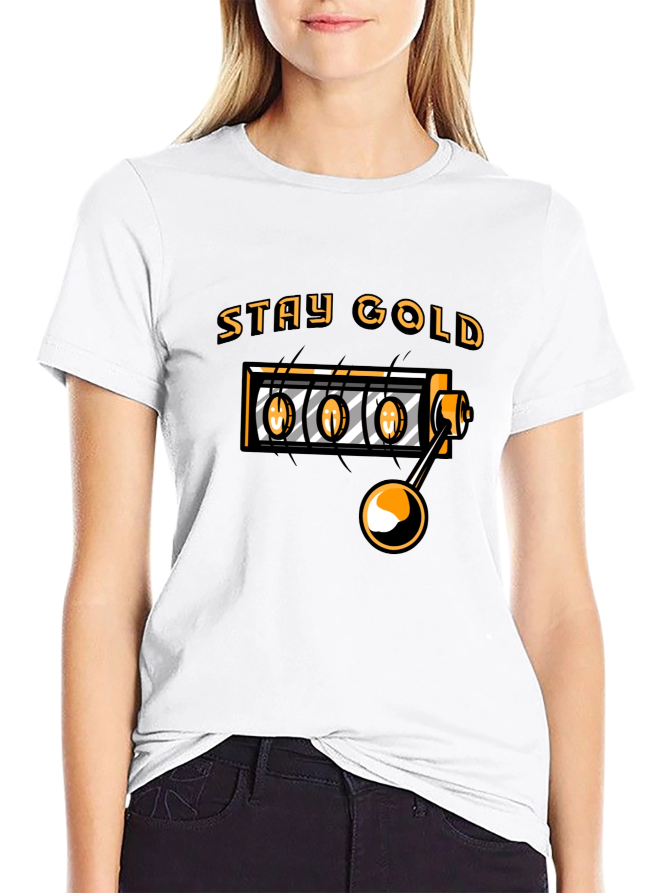 Stay Gold T-Shirt - Slot Machine Graphic Tee