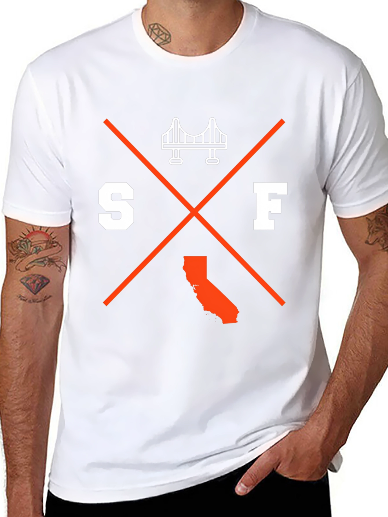 SF California Bridge Graphic Tee - Black
