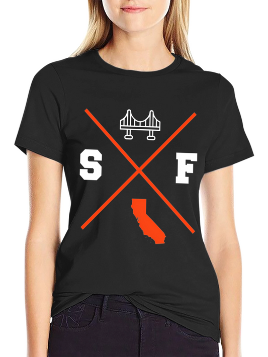 SF California Bridge Graphic Tee - Black