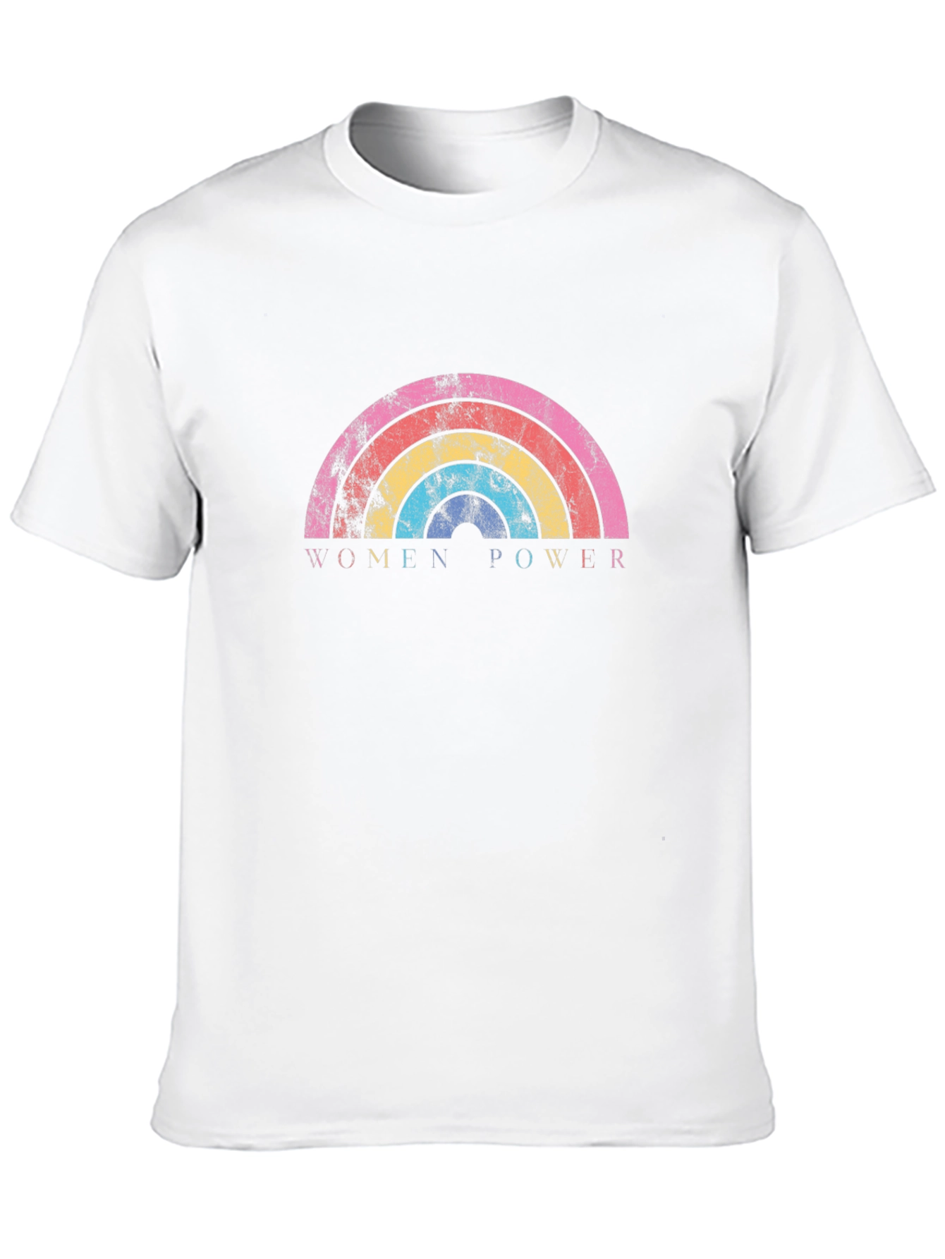 Women Power Rainbow Graphic Tee - Black Unisex T-Shirt