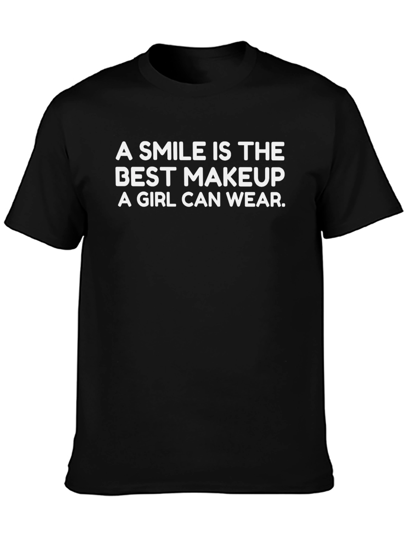 Smile Makeup Graphic Black Tee