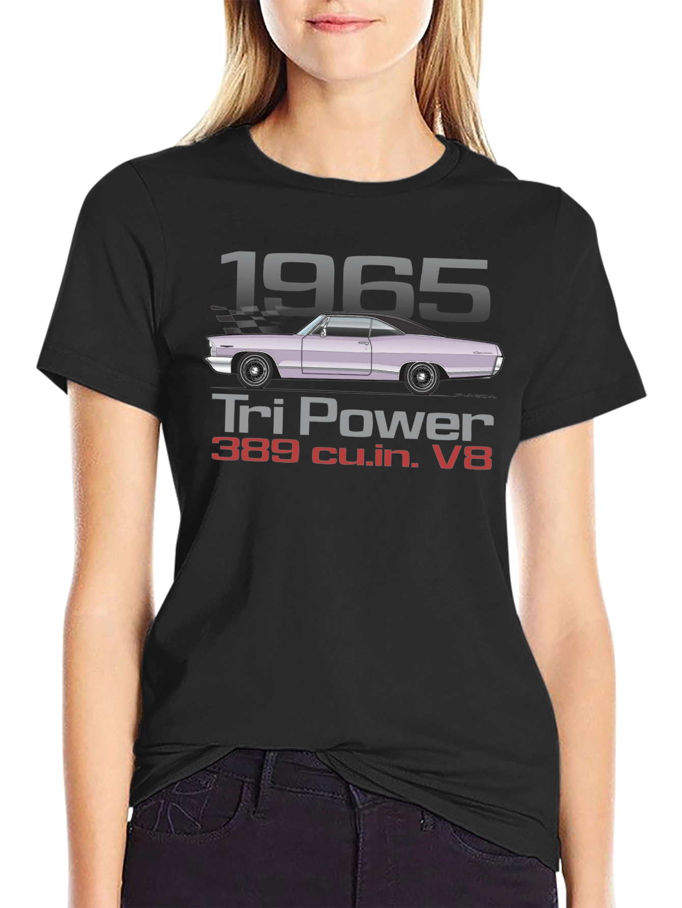 1965 Tri Power V8 Car T-Shirt