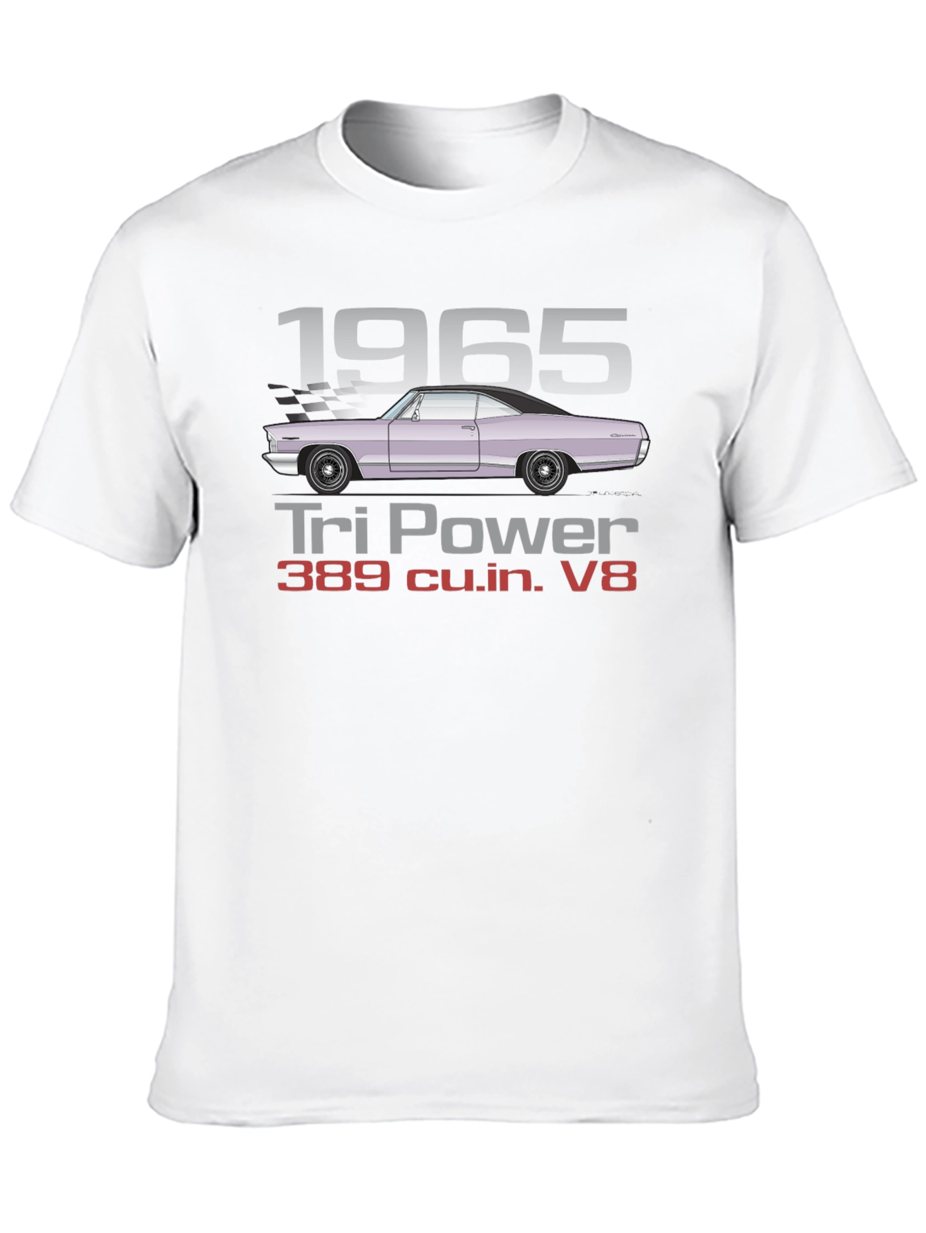 1965 Tri Power V8 Car T-Shirt