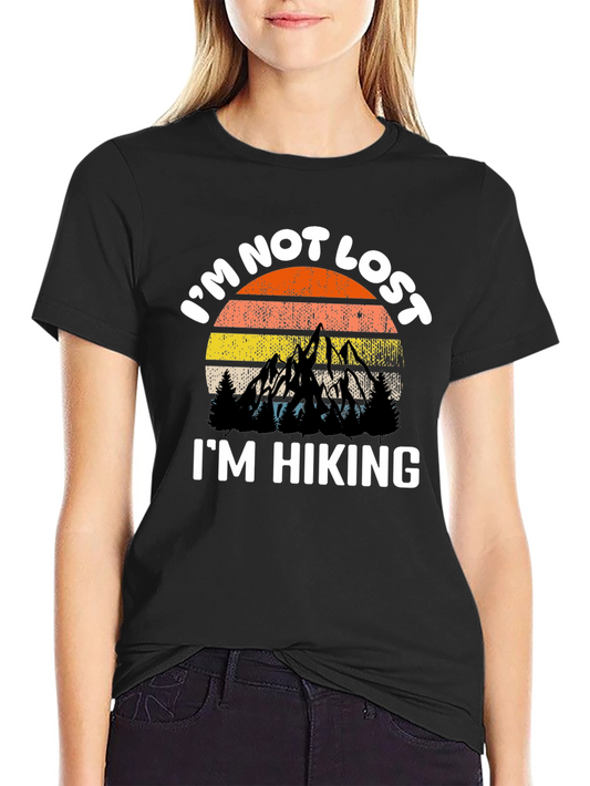 Im Not Lost Im Hiking Black T-Shirt