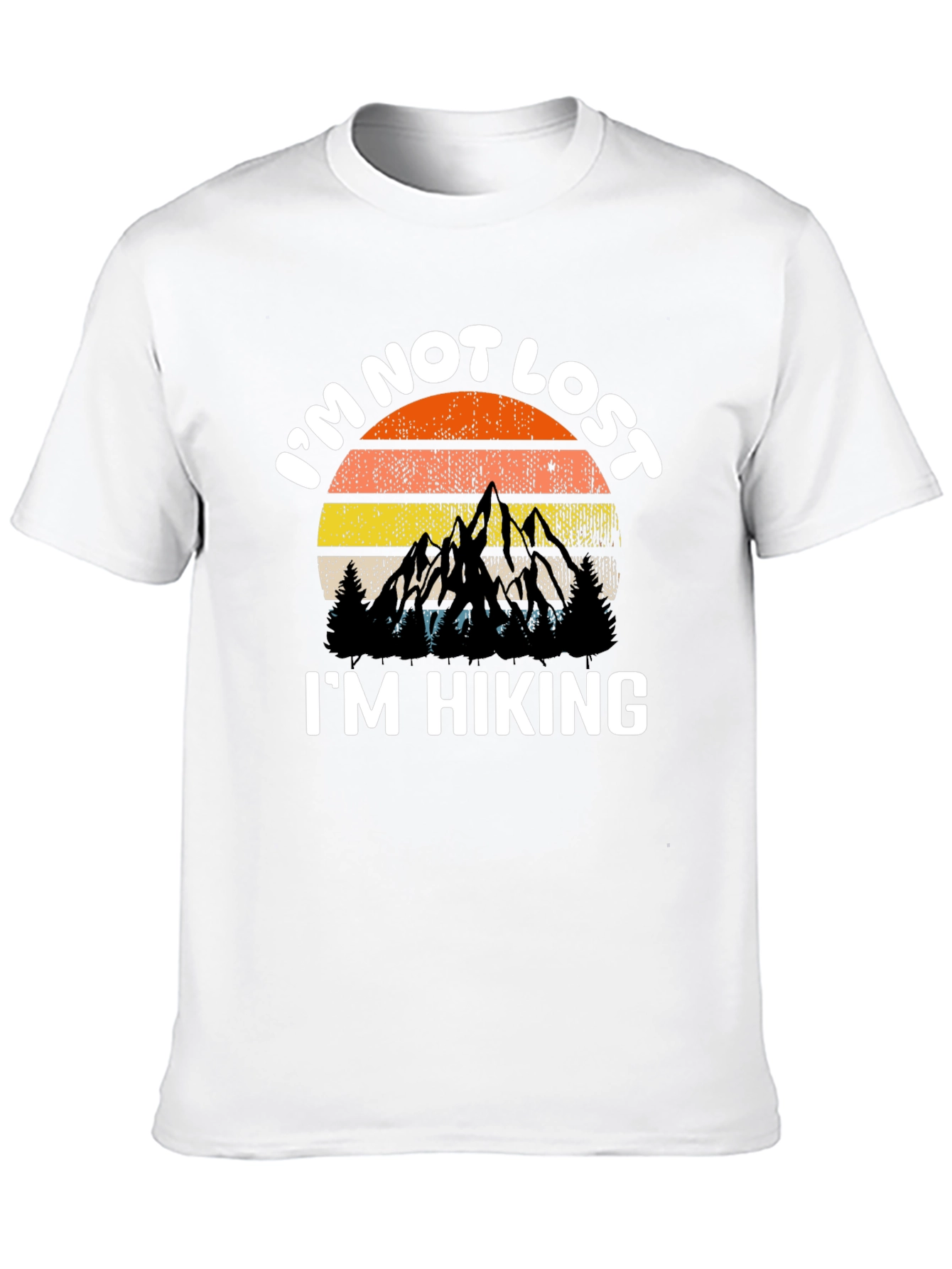 Im Not Lost Im Hiking Black T-Shirt