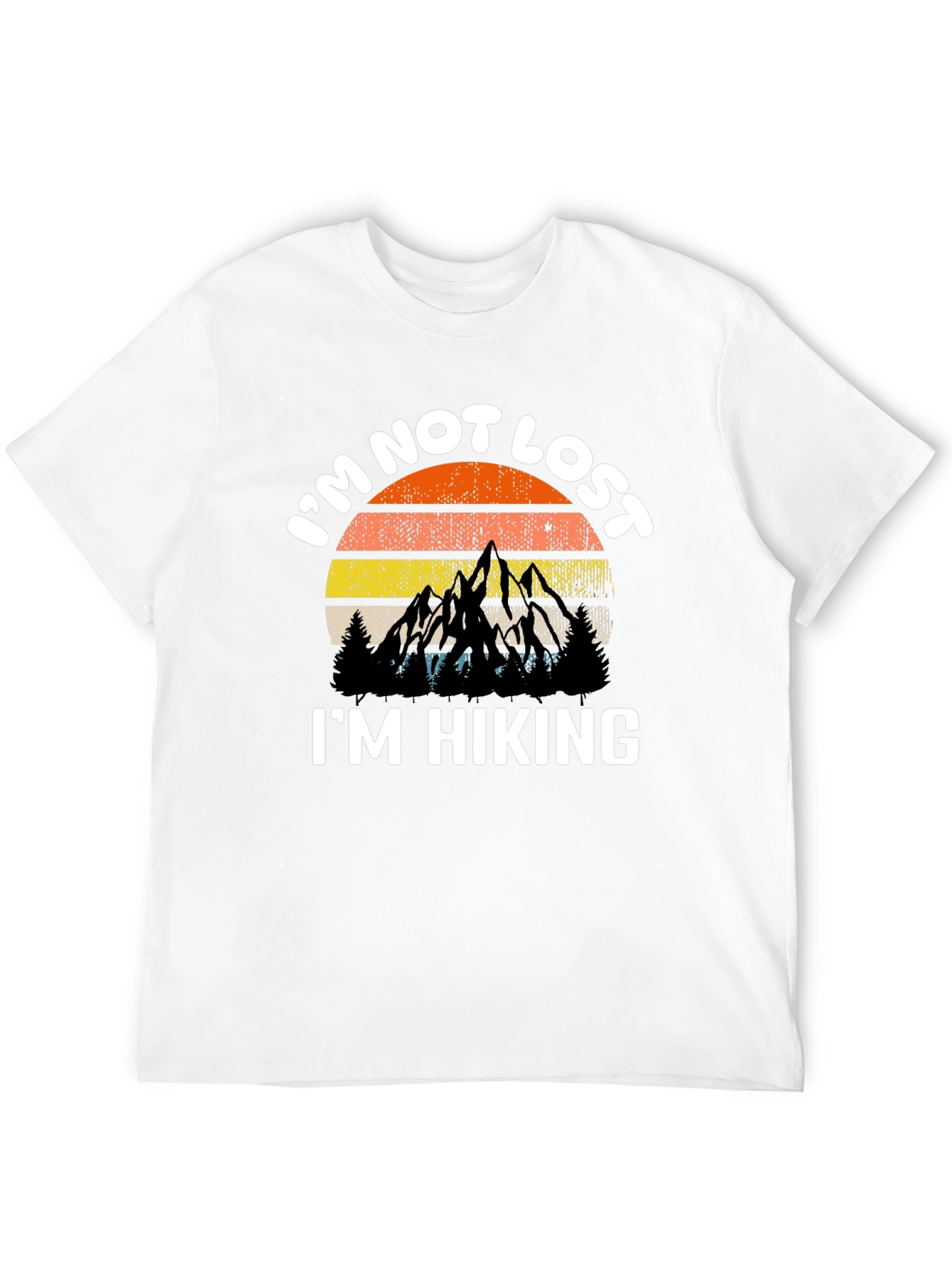 Im Not Lost Im Hiking Black T-Shirt