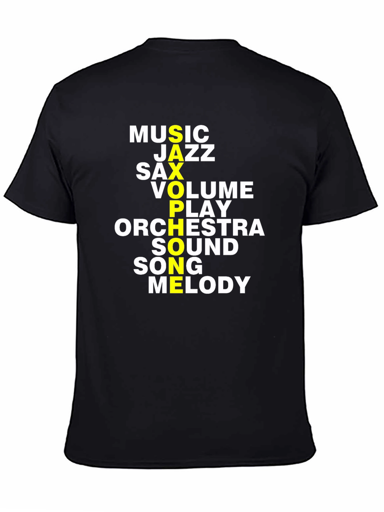 Music Lover Graphic T-Shirt - Saxophone Jazz Orchestra